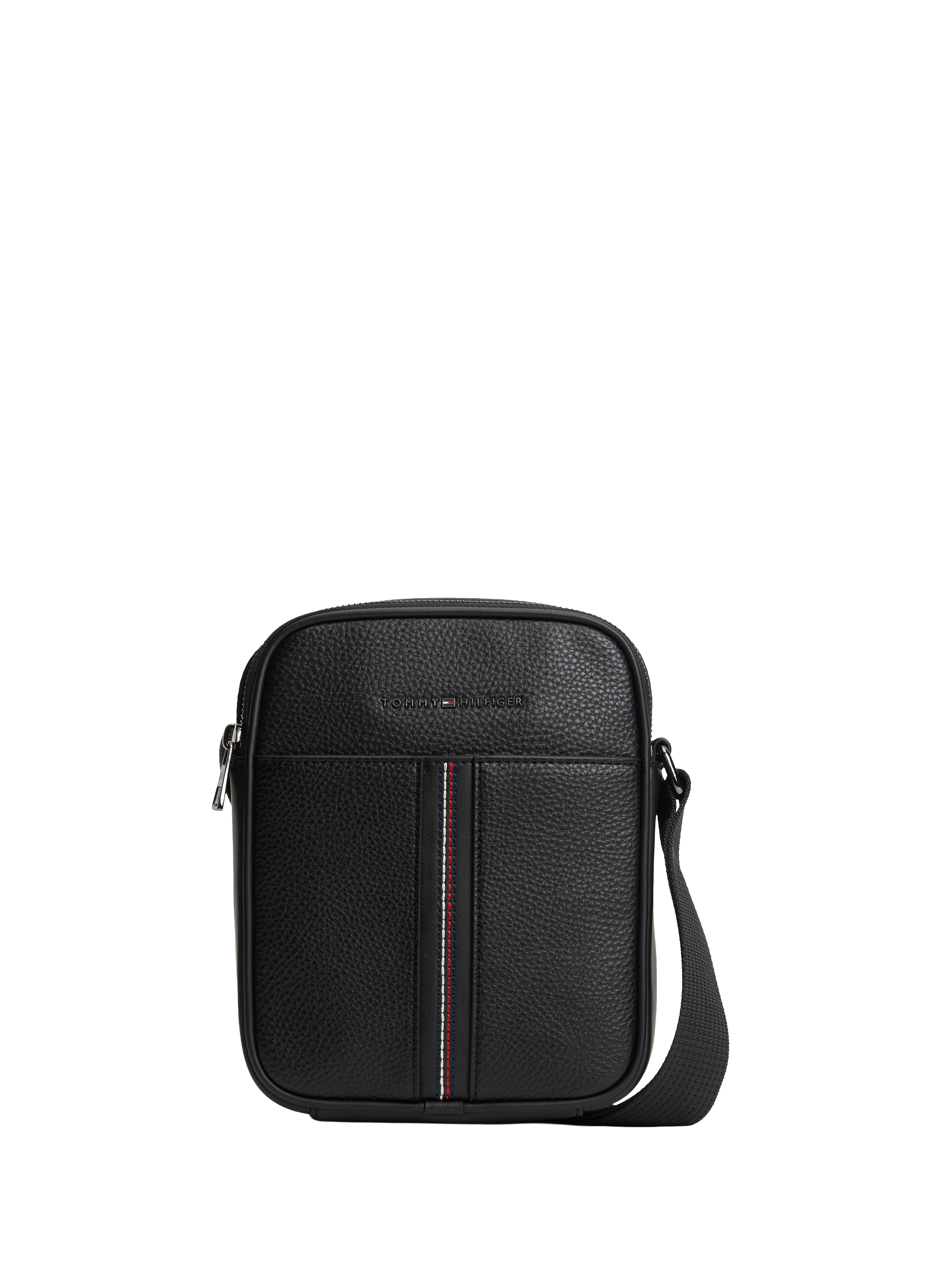 Sac à bandoulière à rayures TOMMY HILFIGER Noir