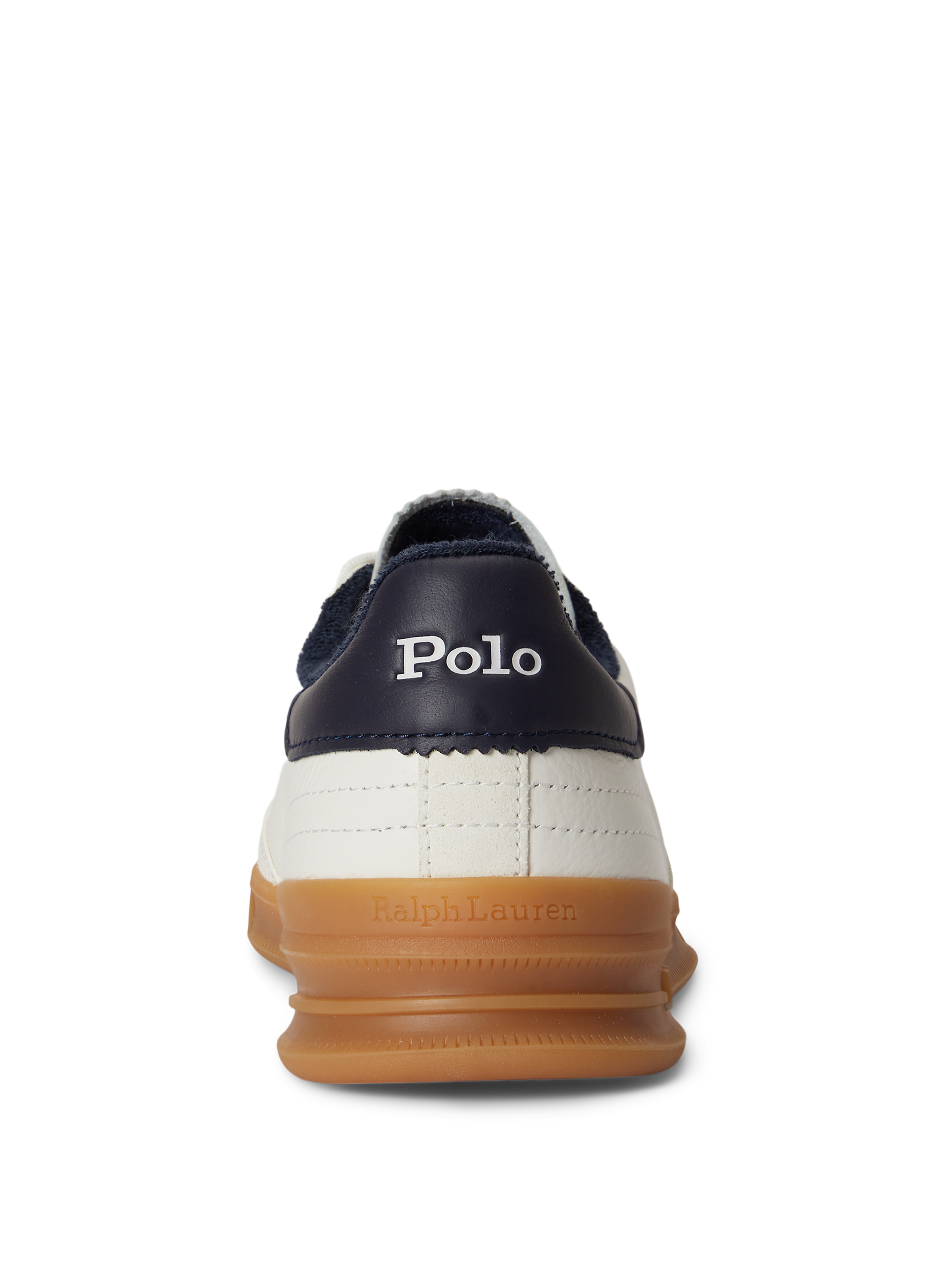 Low-top sneakers embroidered in cowhide leather POLO RALPH LAUREN White