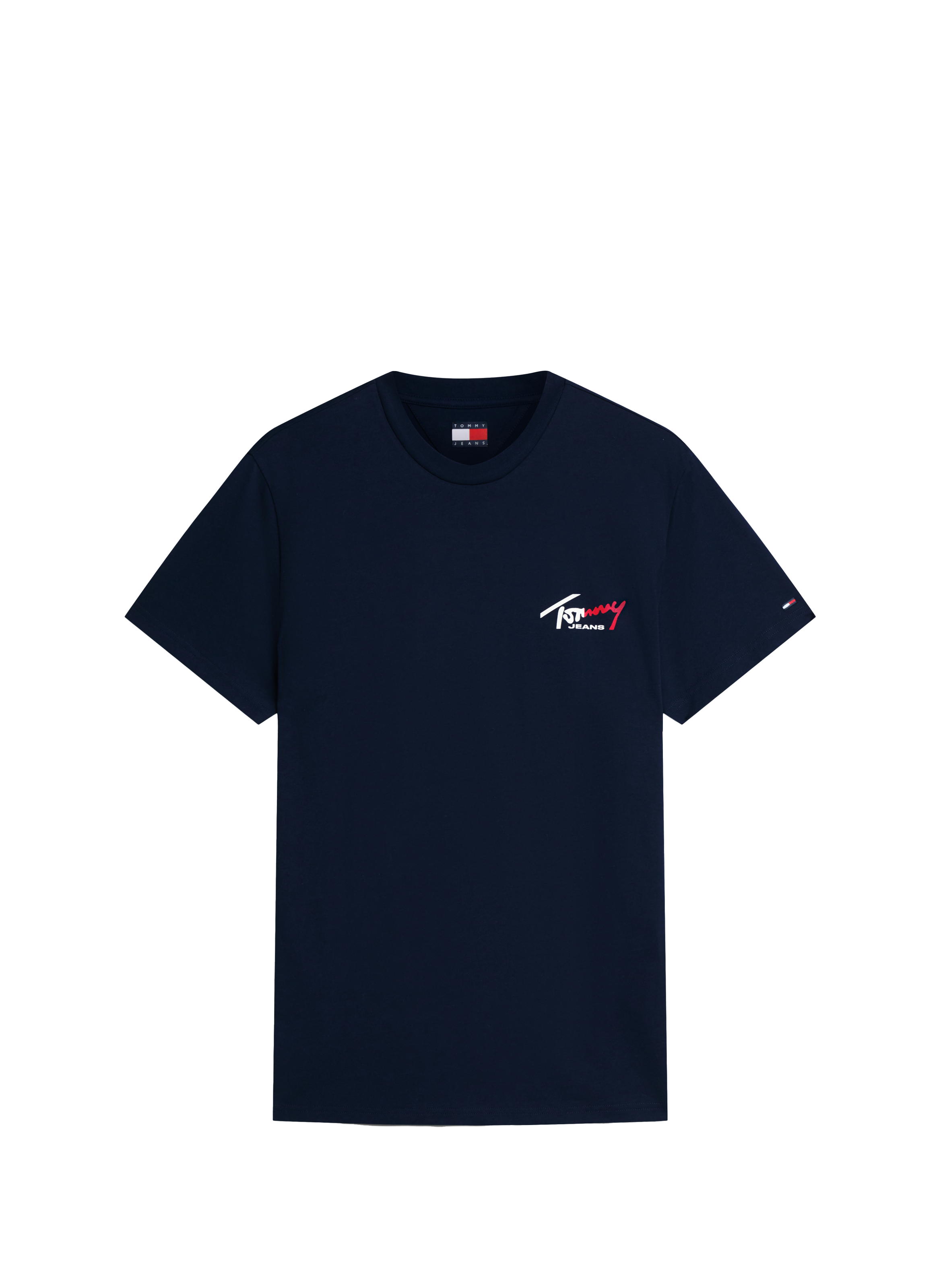 Straight-fit cotton T-shirt TOMMY HILFIGER Blue