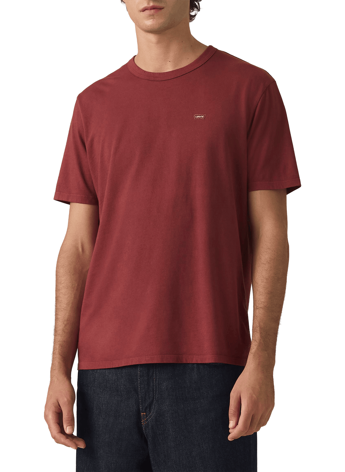 Straight short-sleeved cotton T-shirt LEVI'S Red