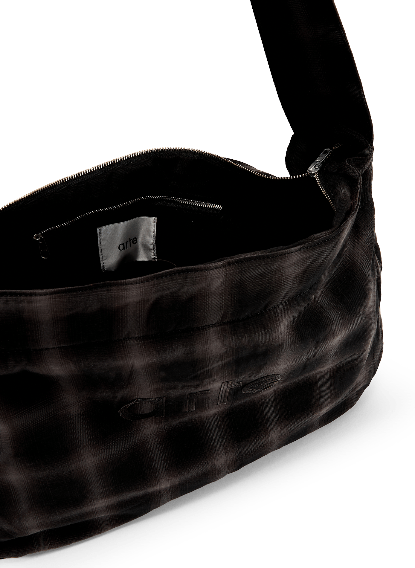 Checked shoulder bag ARTE ANTWERP Black