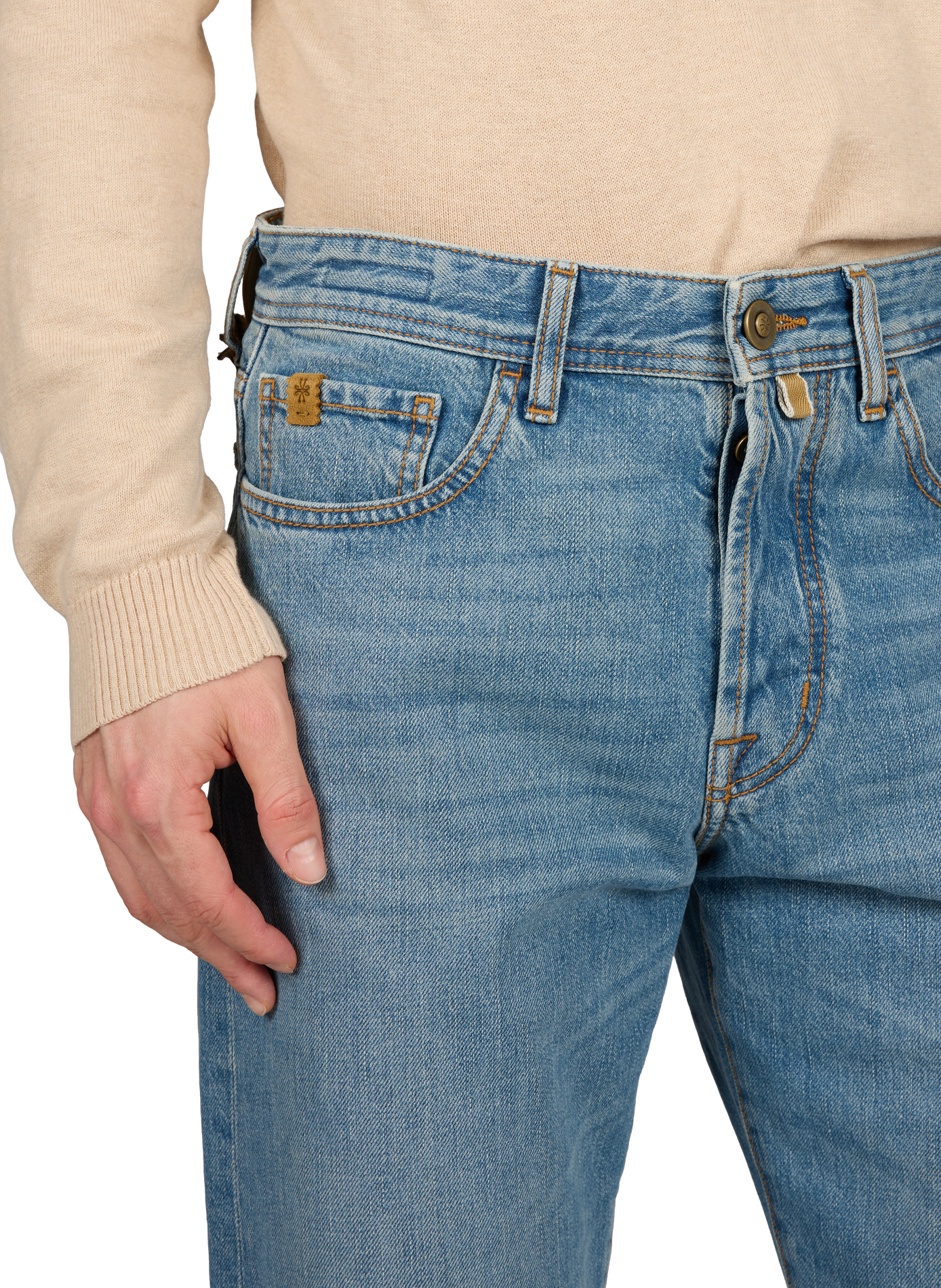 Straight cotton jeans JACOB COHEN Blue