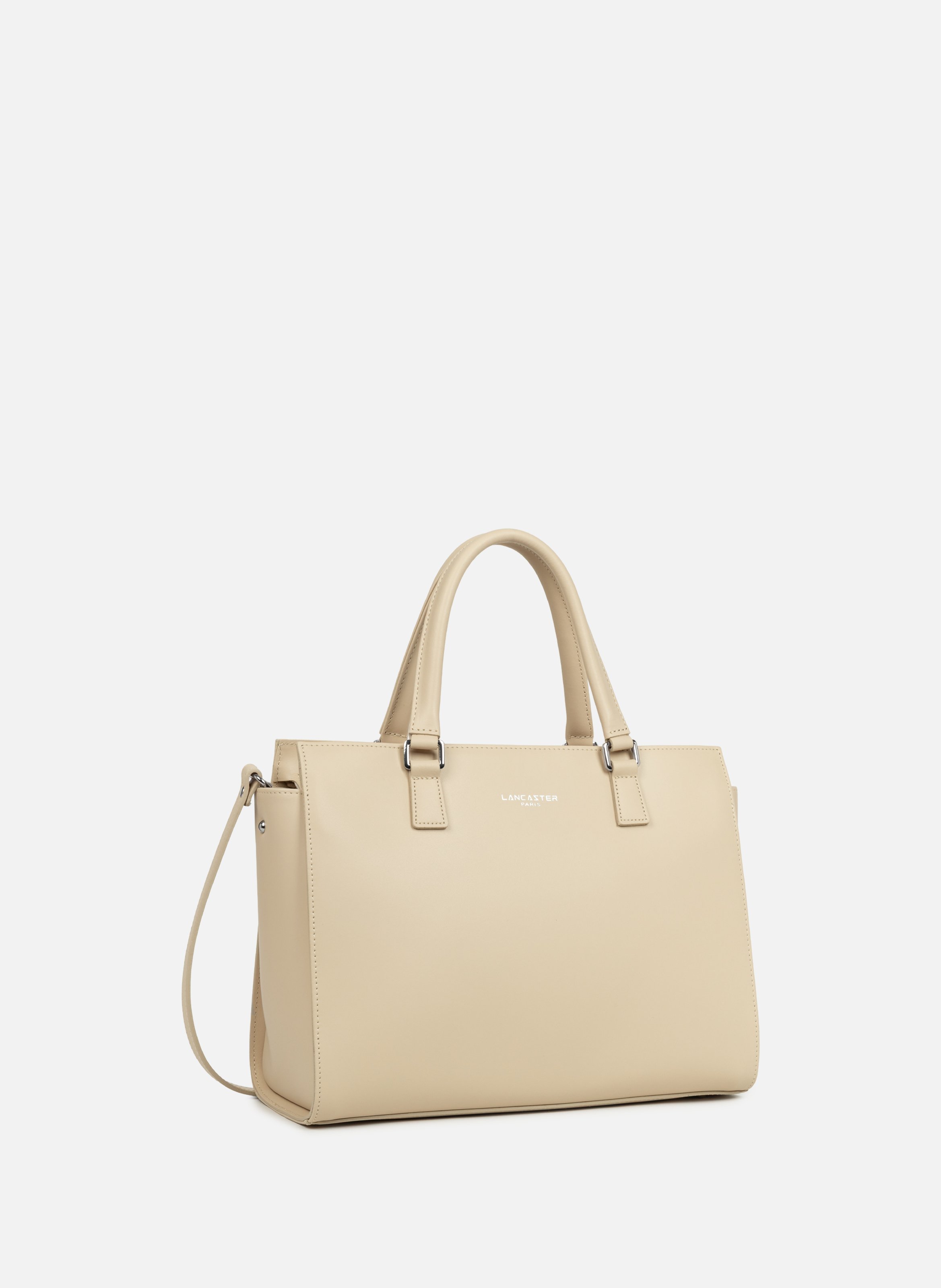 Grand sac cabas main - smooth LANCASTER Beige