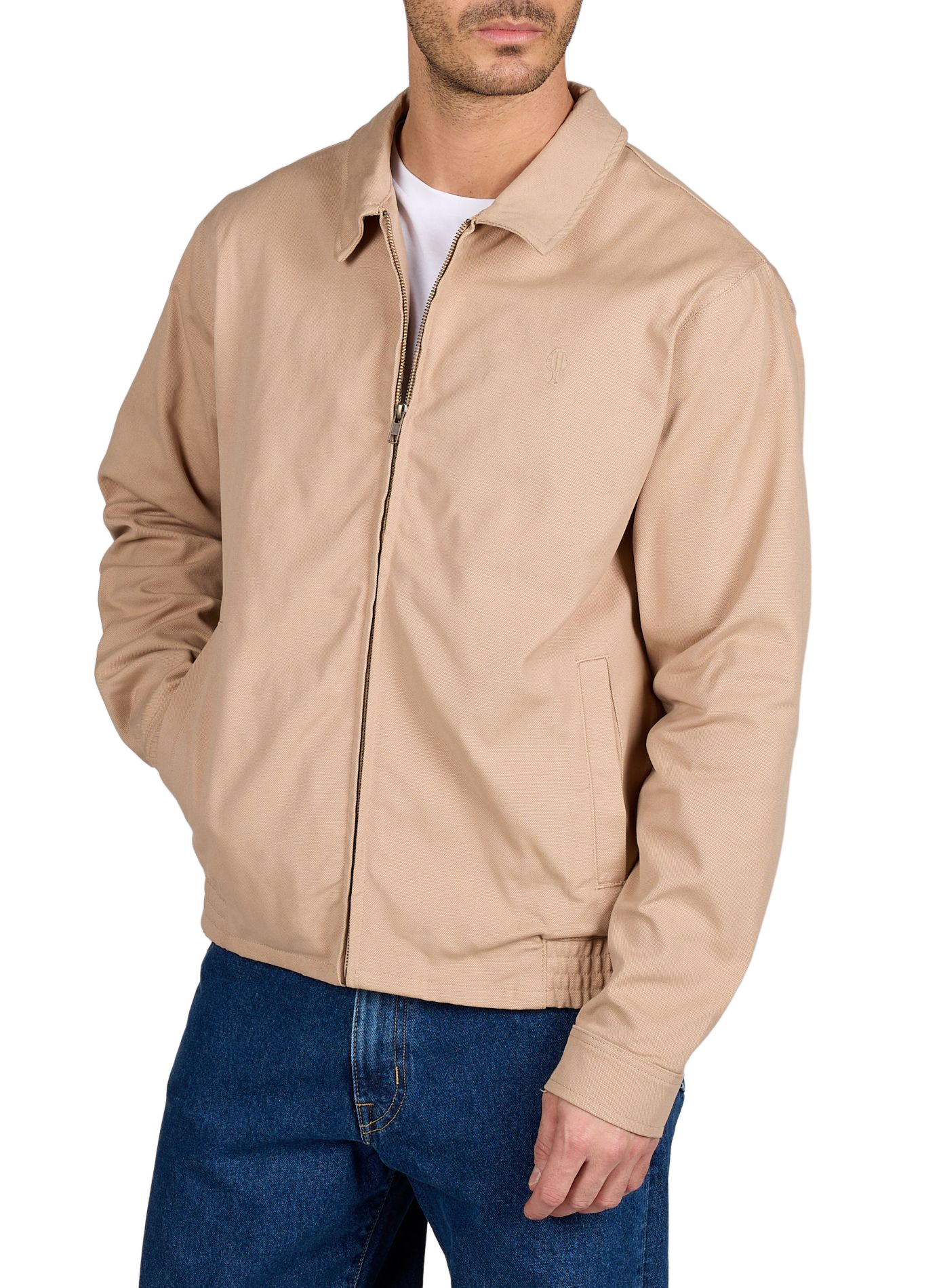 Cotton jacket with classic collar FAGUO Beige