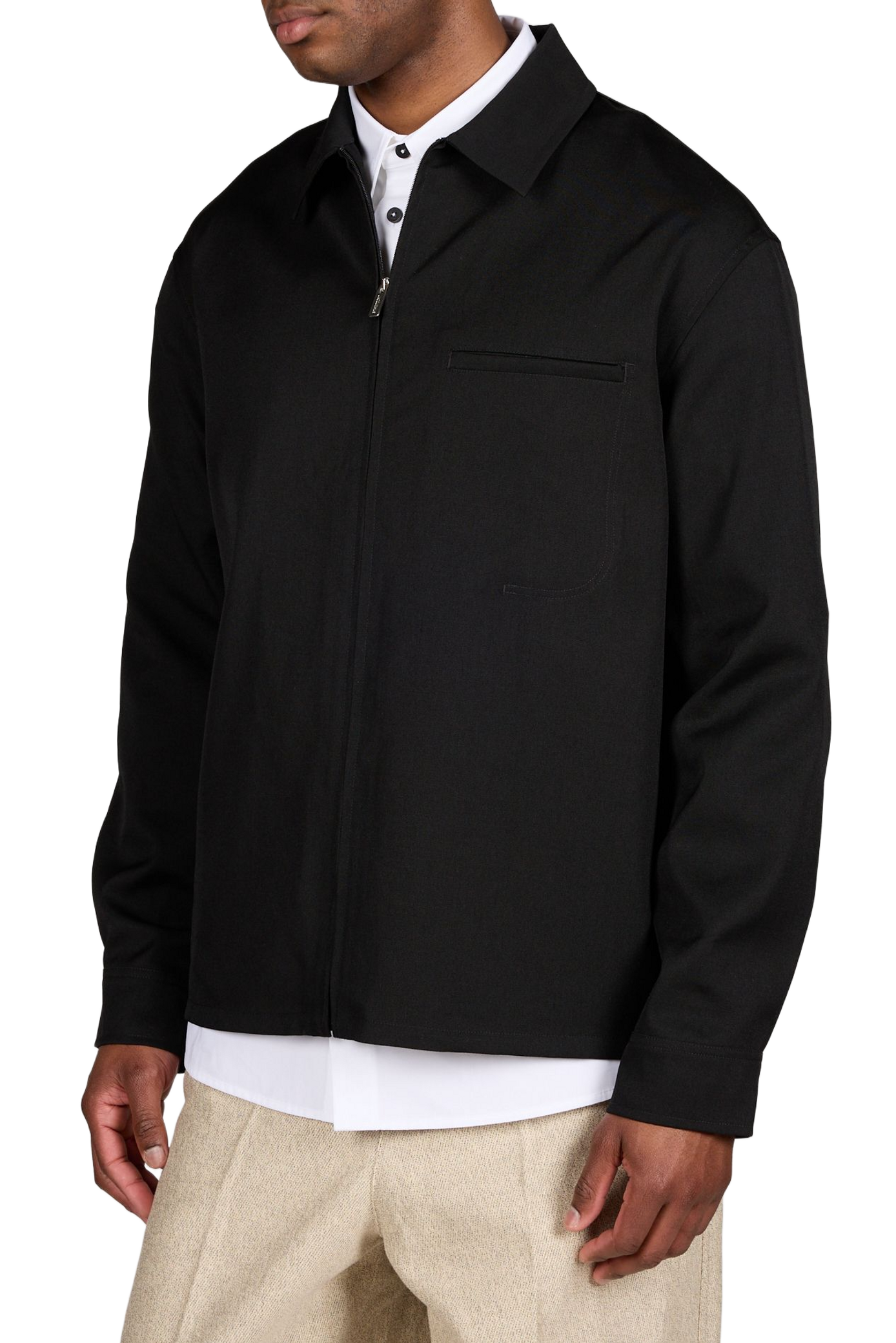 Surchemise zippée en laine vierge JACQUEMUS Noir