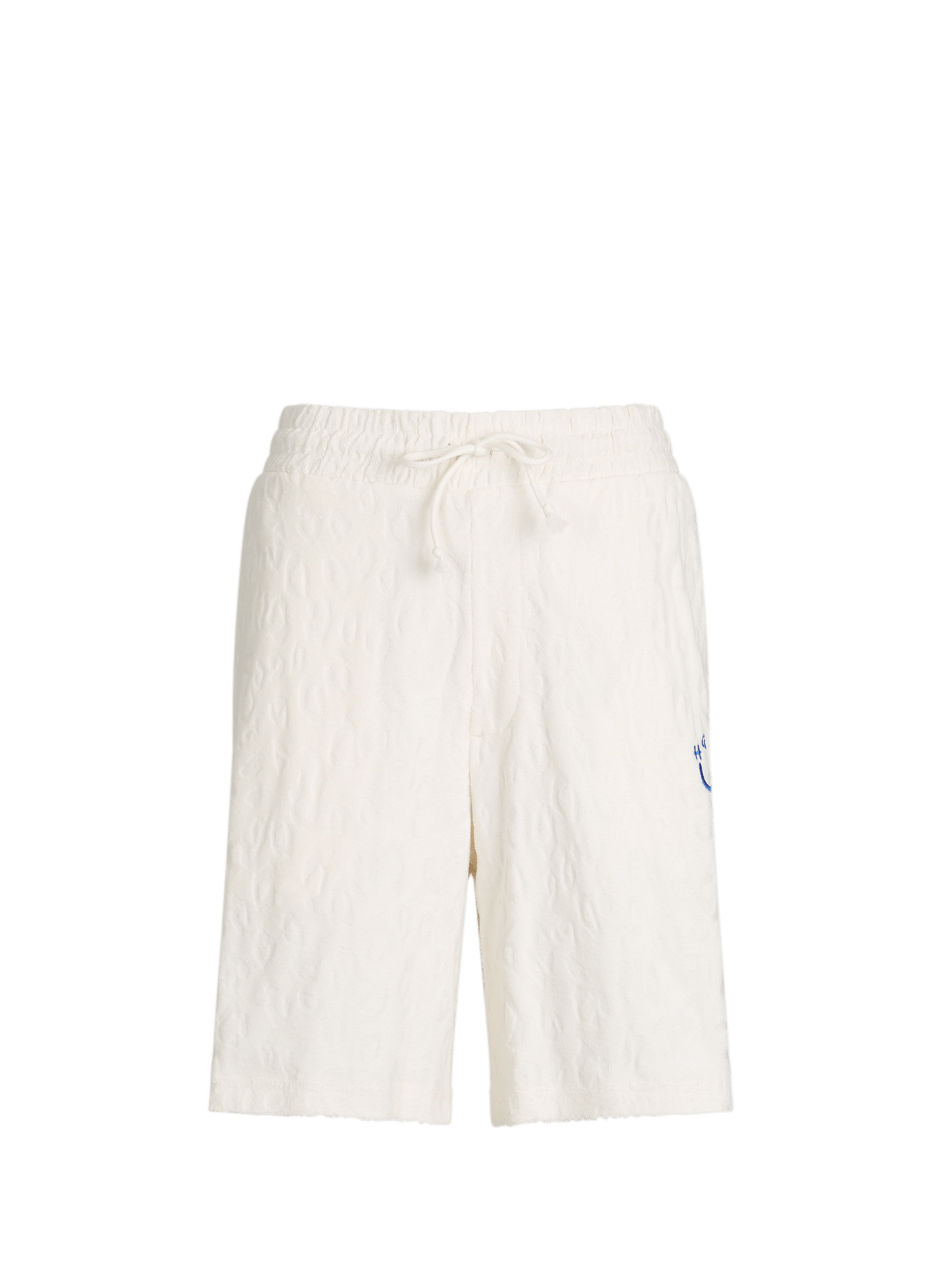 Short en coton éponge avec jacquard léopard HUGO BLUE Beige