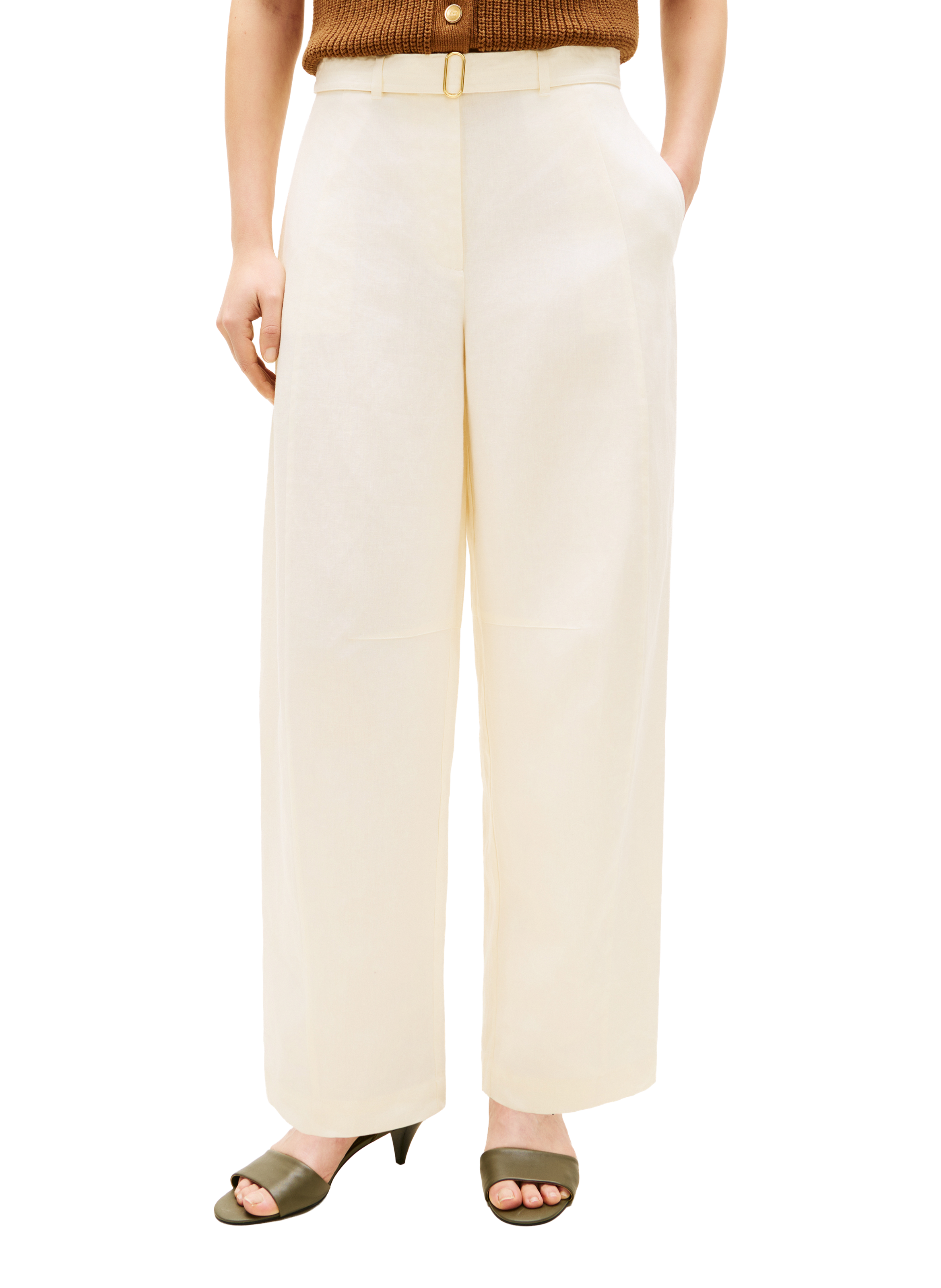 Straight-leg linen trousers TOMMY HILFIGER Beige