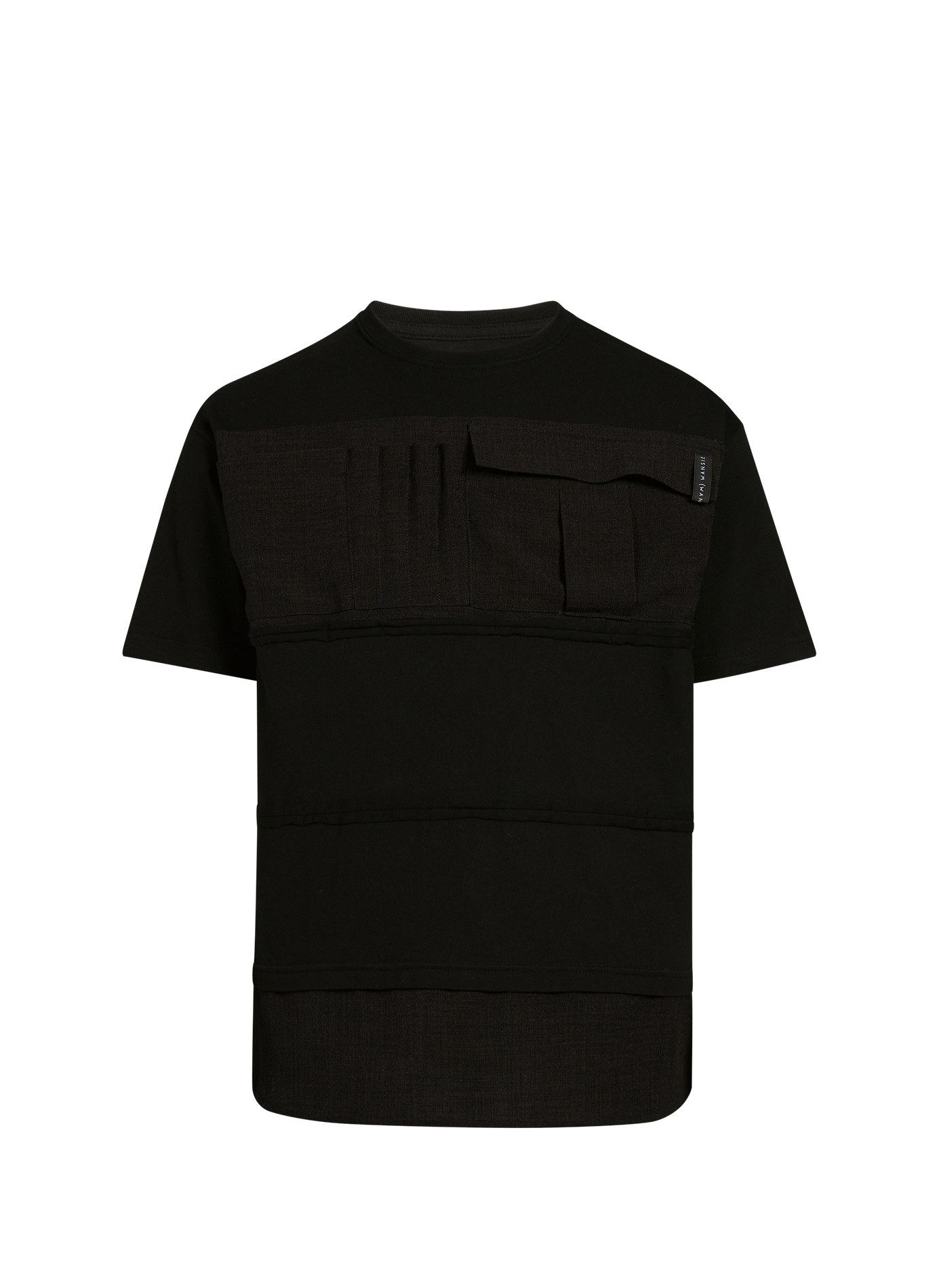 T-shirt à col rond en coton WANSIE Noir