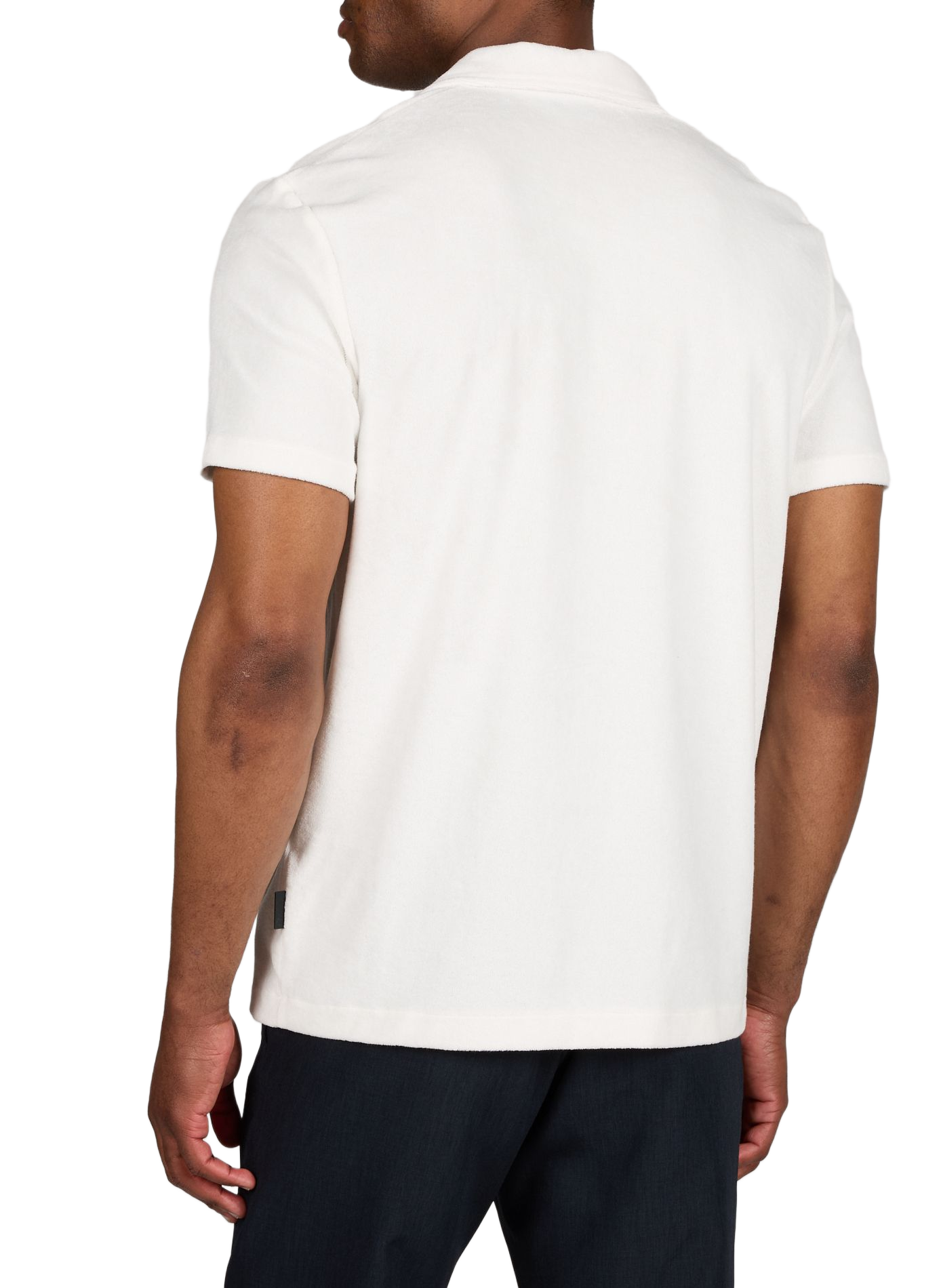 Short-sleeved cotton blend terry cloth polo STRELLSON Beige