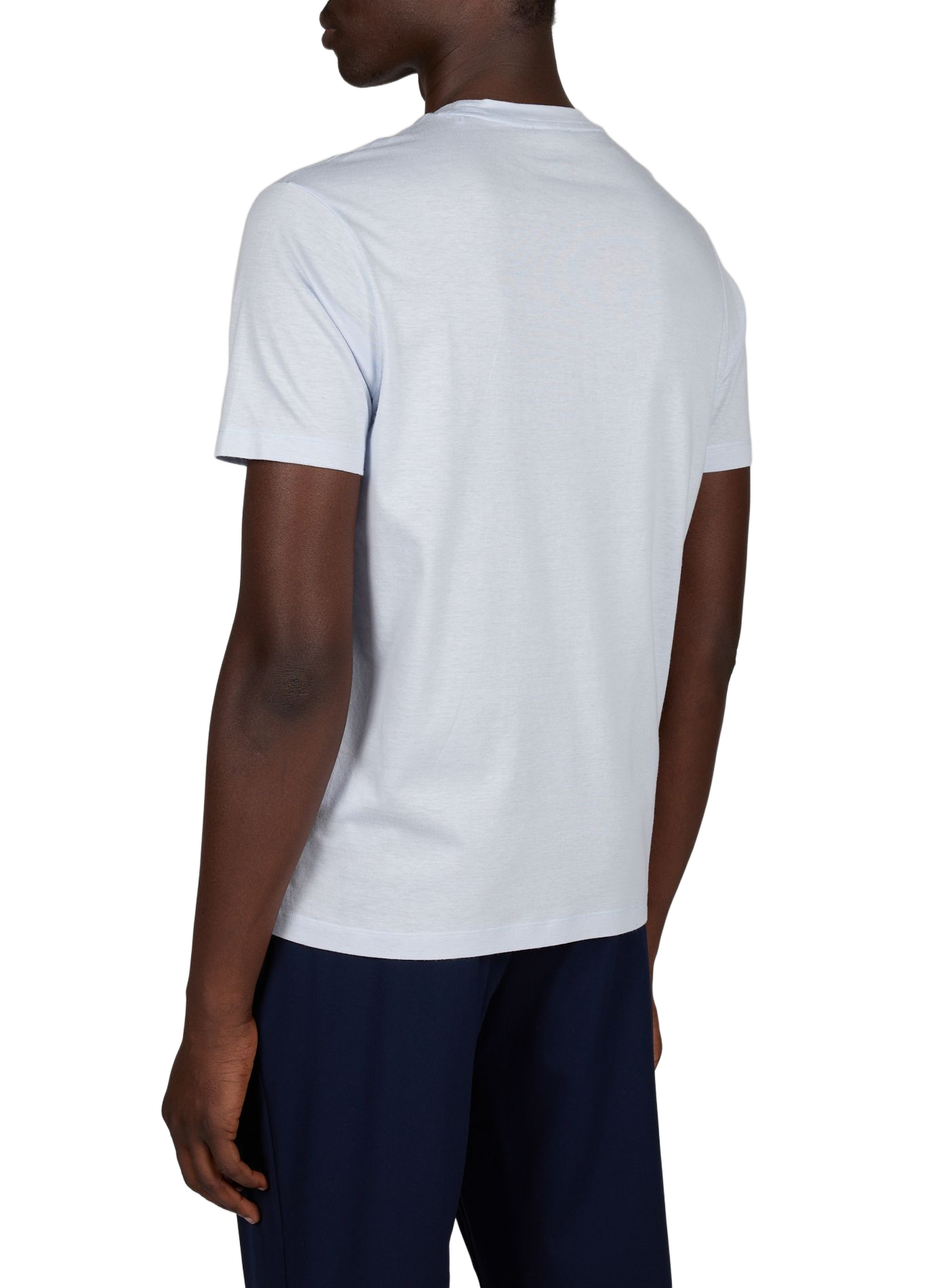 Tee-shirt droit col rond en coton mélangé PAUL & SHARK Bleu