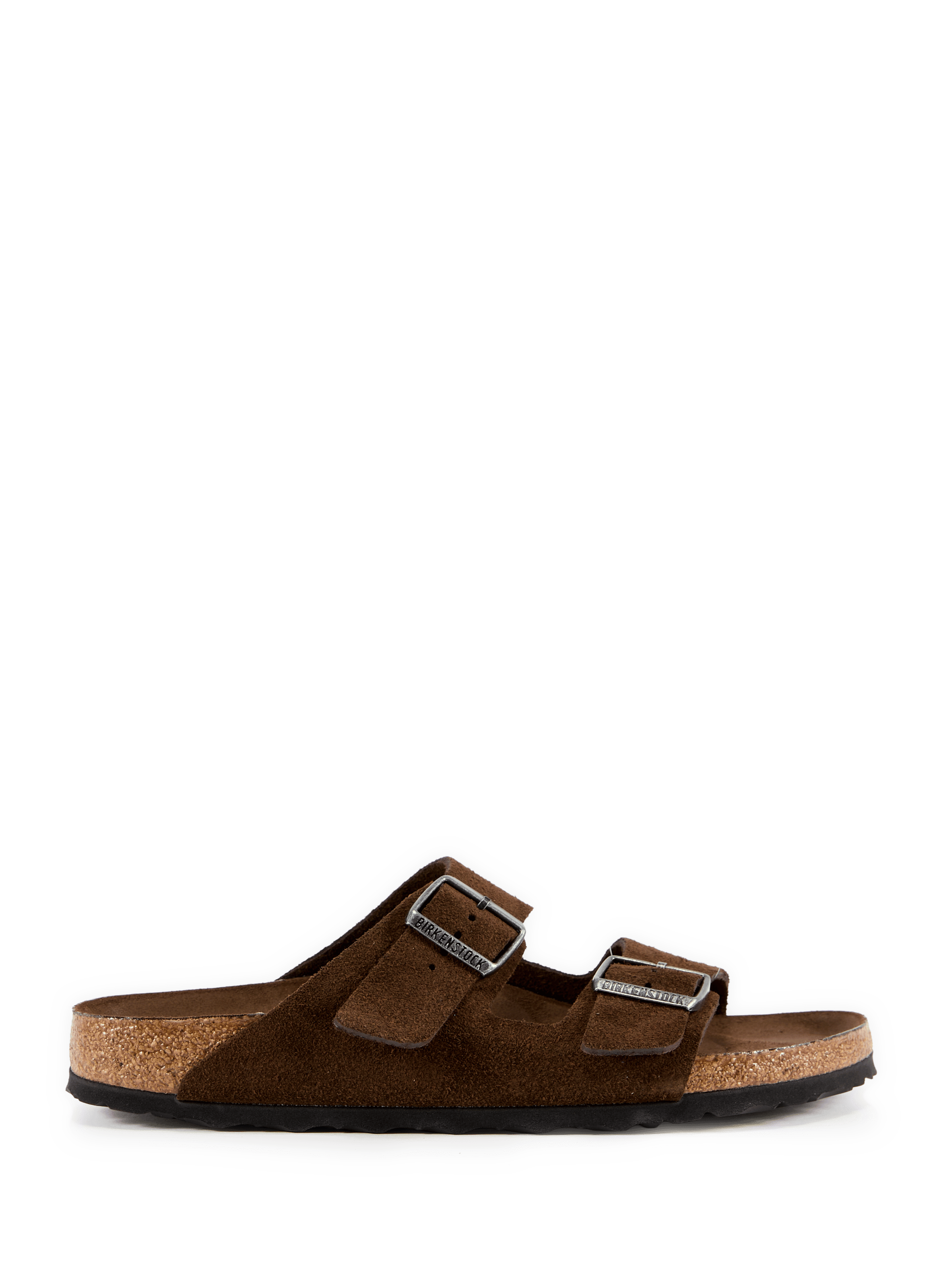 Platte muiltjes van Arizona in suède leer BIRKENSTOCK Bruin