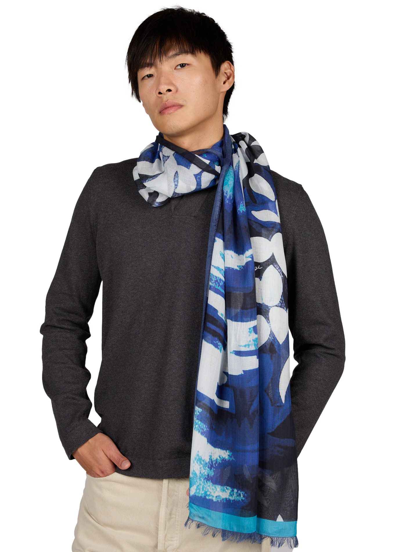 Printed Shawl LUZ PETRUSSE Blue