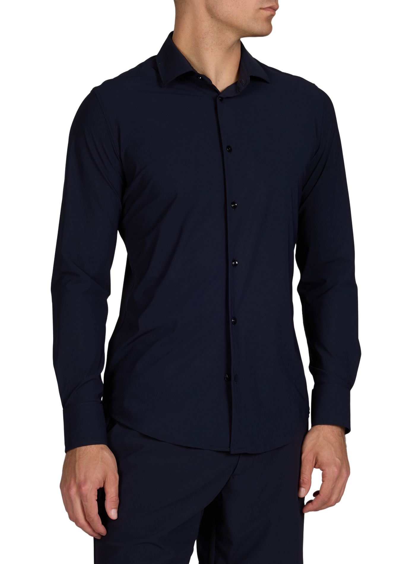 Chemise col classique droite unie CRUNA Bleu