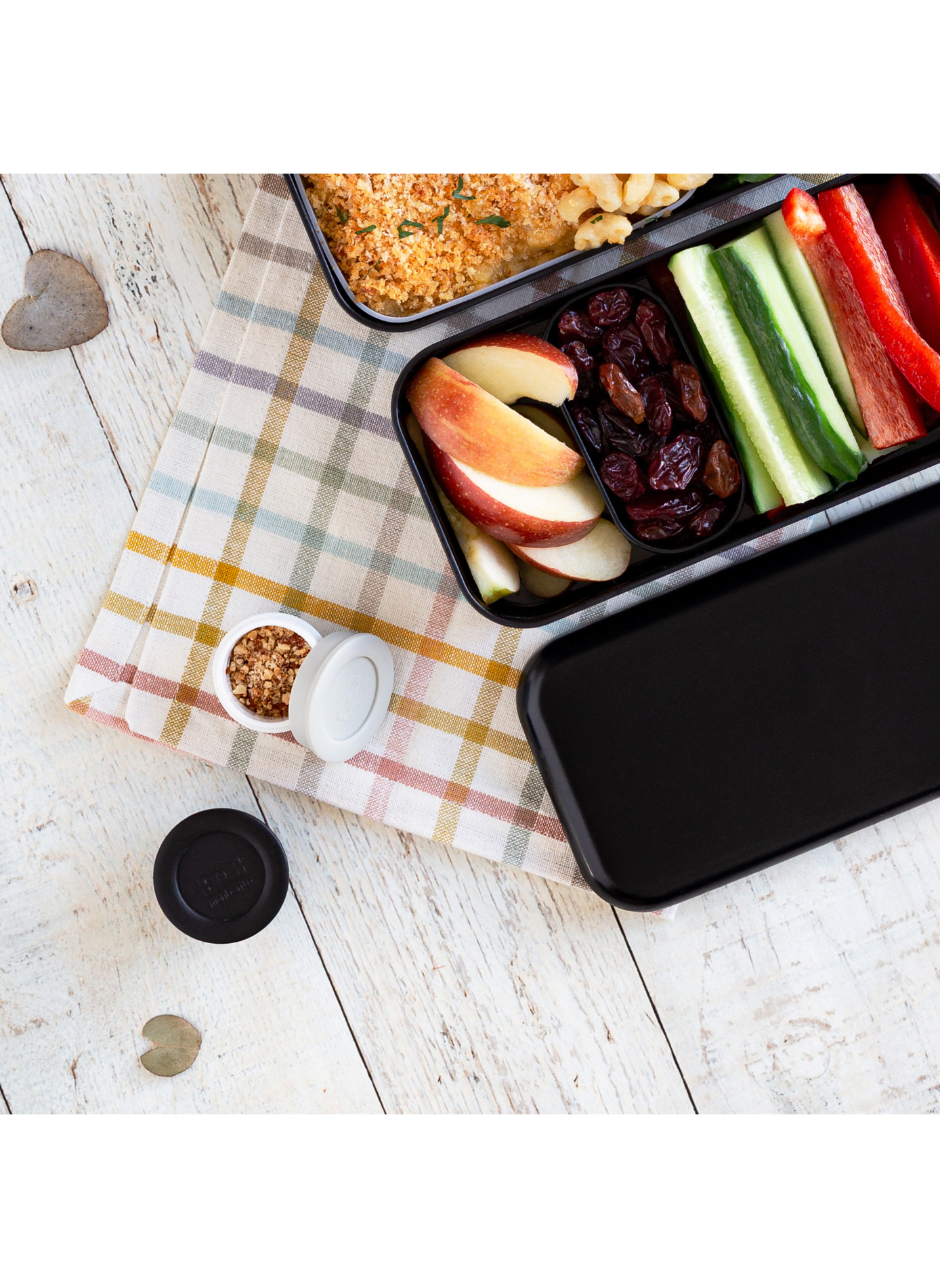Lot de 2 récipients à sauce Templs 10 ml MONBENTO Noir