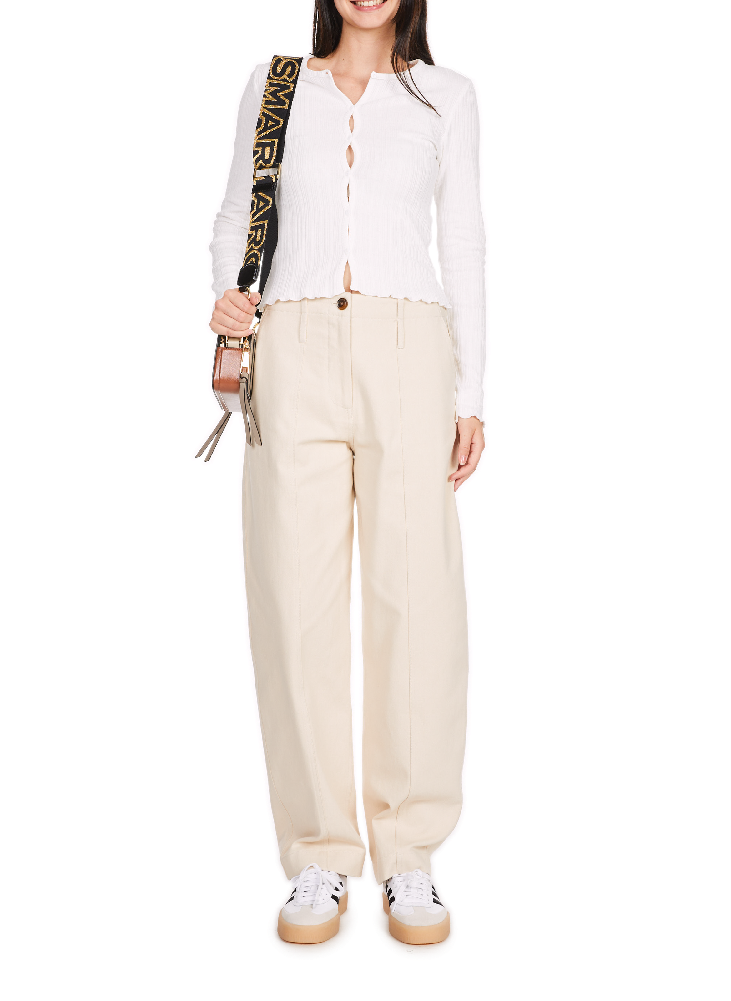 Buttoned cotton top SAMSOE SAMSOE White