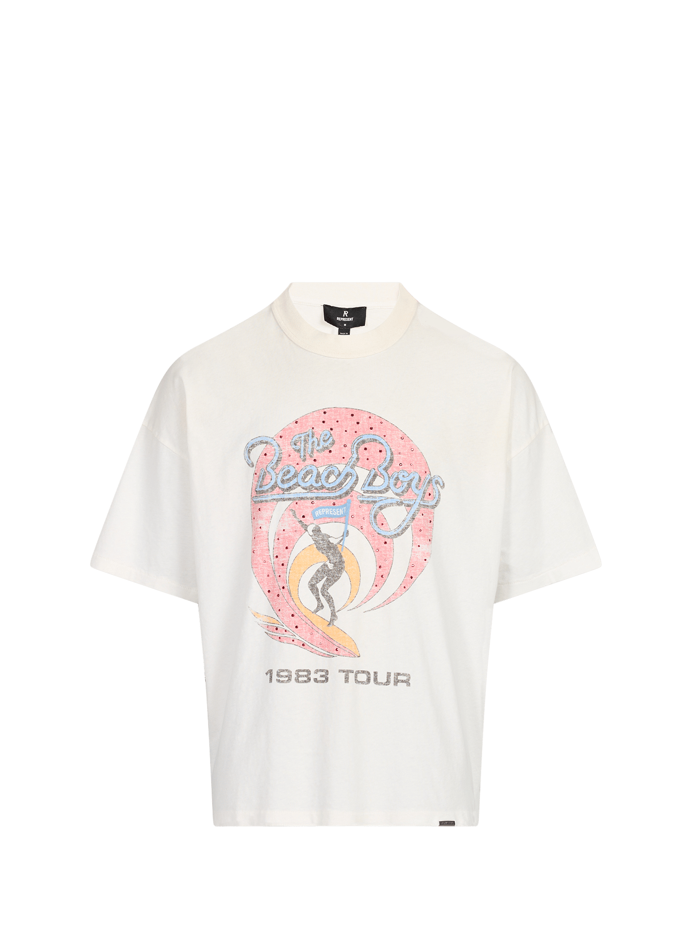 Printed cotton t-shirt REPRESENT Beige