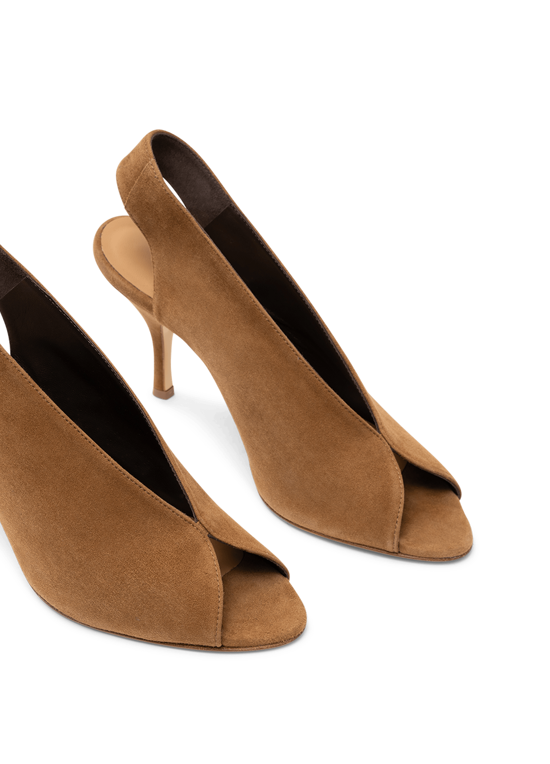 Sandales tino en chevre velours | Marron PARALLELE Femme