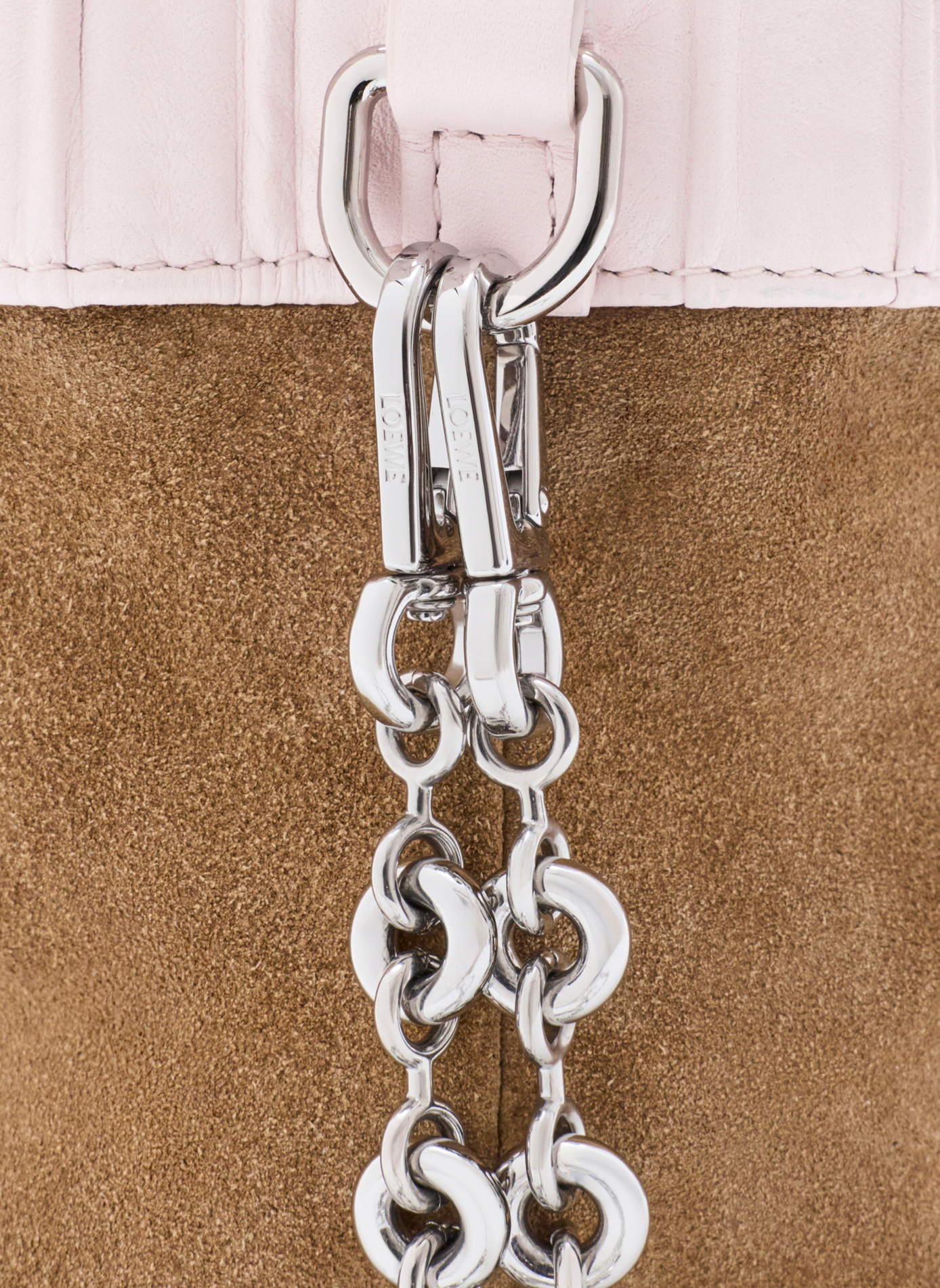 Mini Flamenco Pleats purse en cuir d'agneau nappa LOEWE Rose