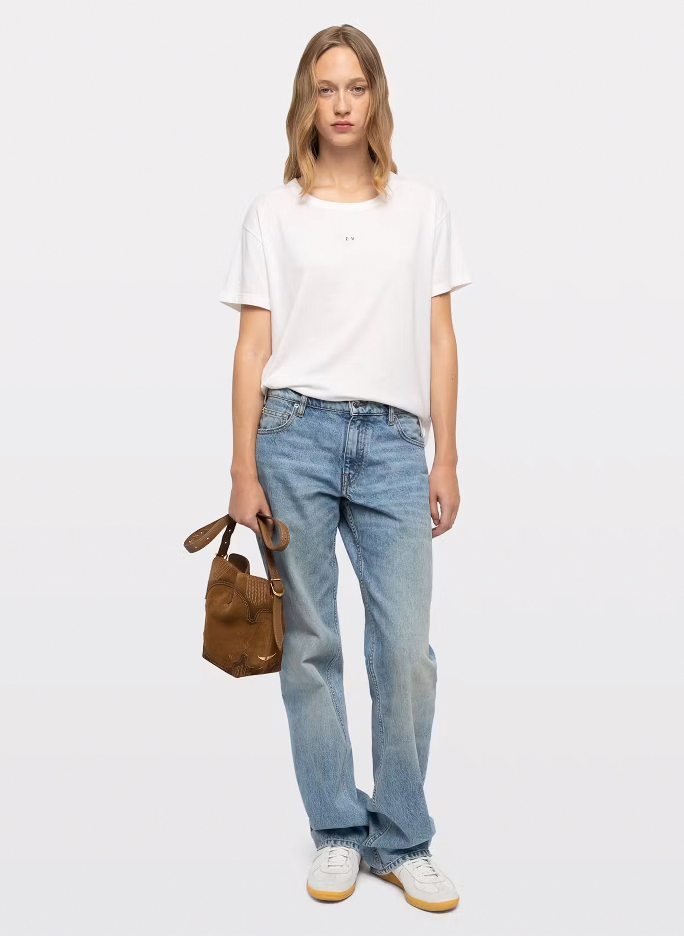 Schoudertas van leer Baby Jane ZADIG&VOLTAIRE Bruin