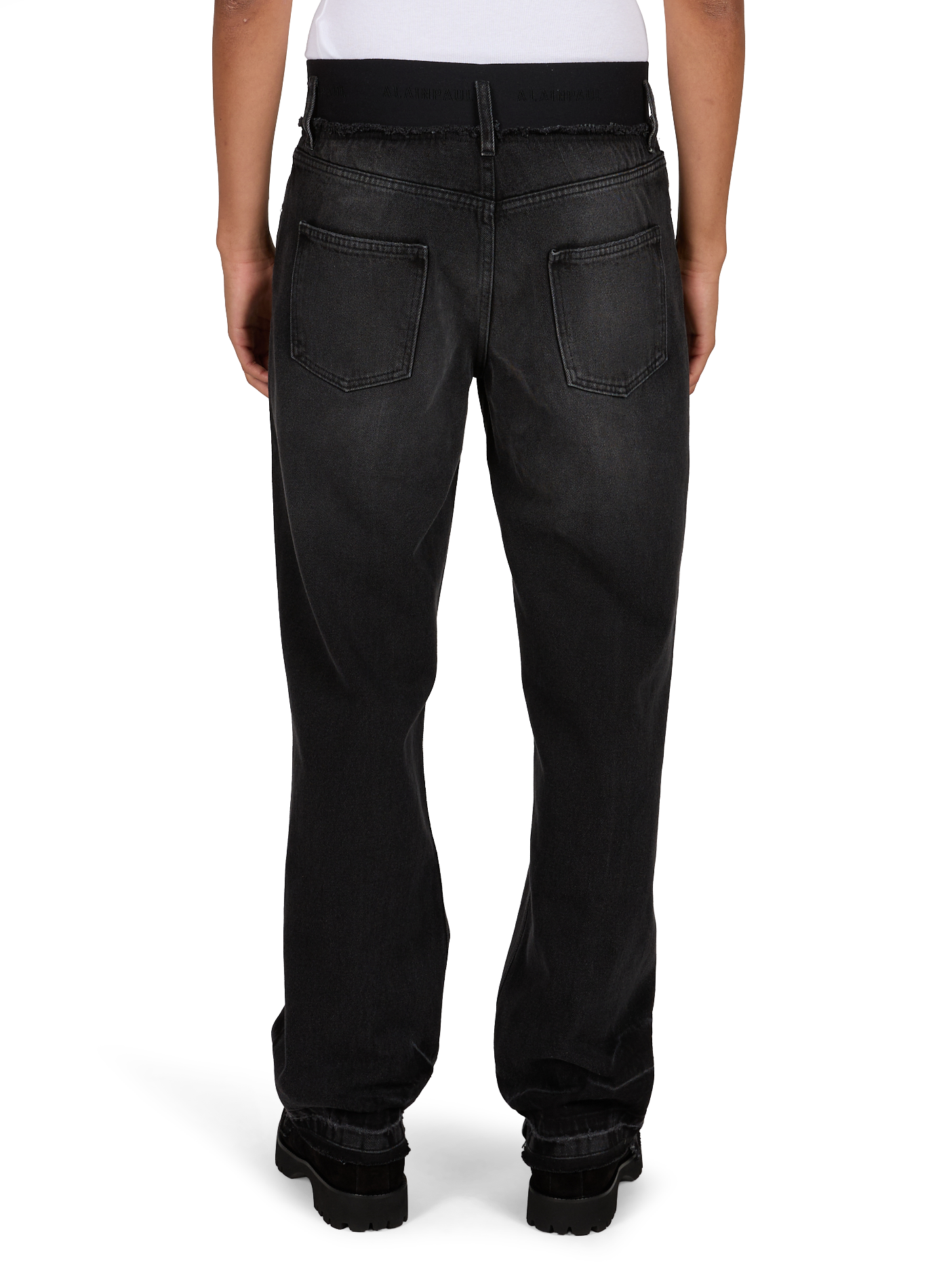 Faded cotton jeans ALAINPAUL Black