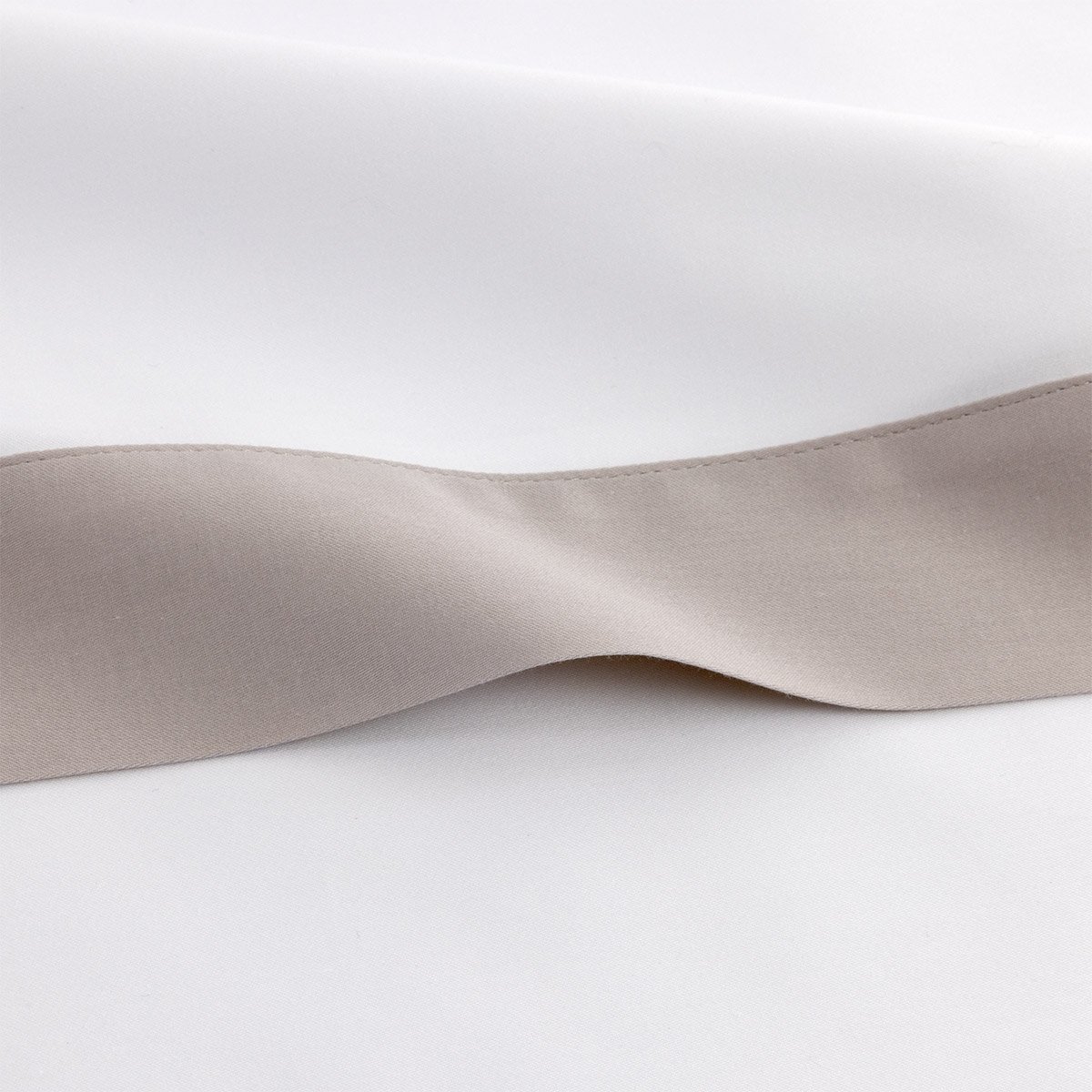 Drap plat en satin, linéa YVES DELORME Gris