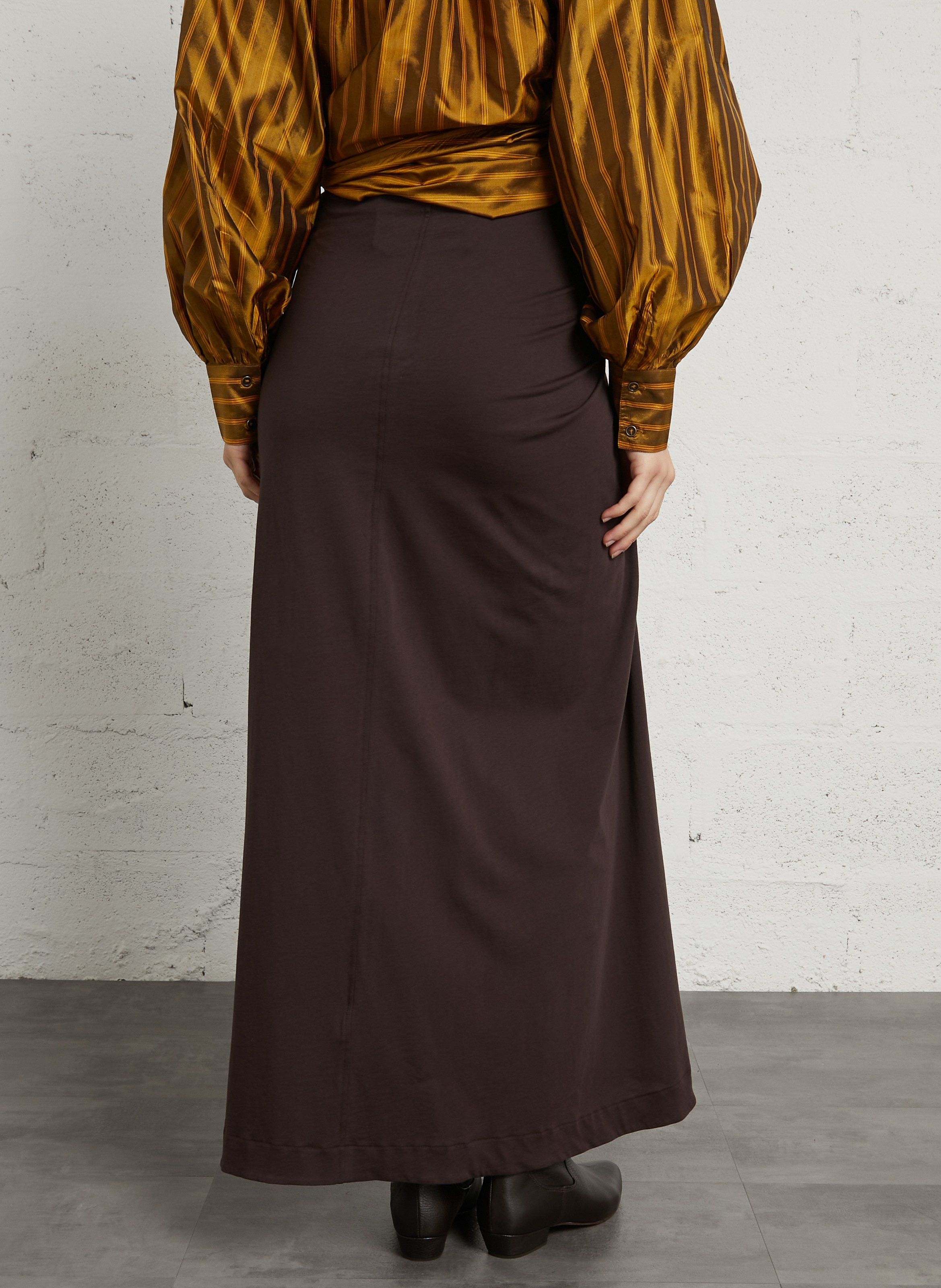 Jupe longue en coton bio goa SOEUR Marron