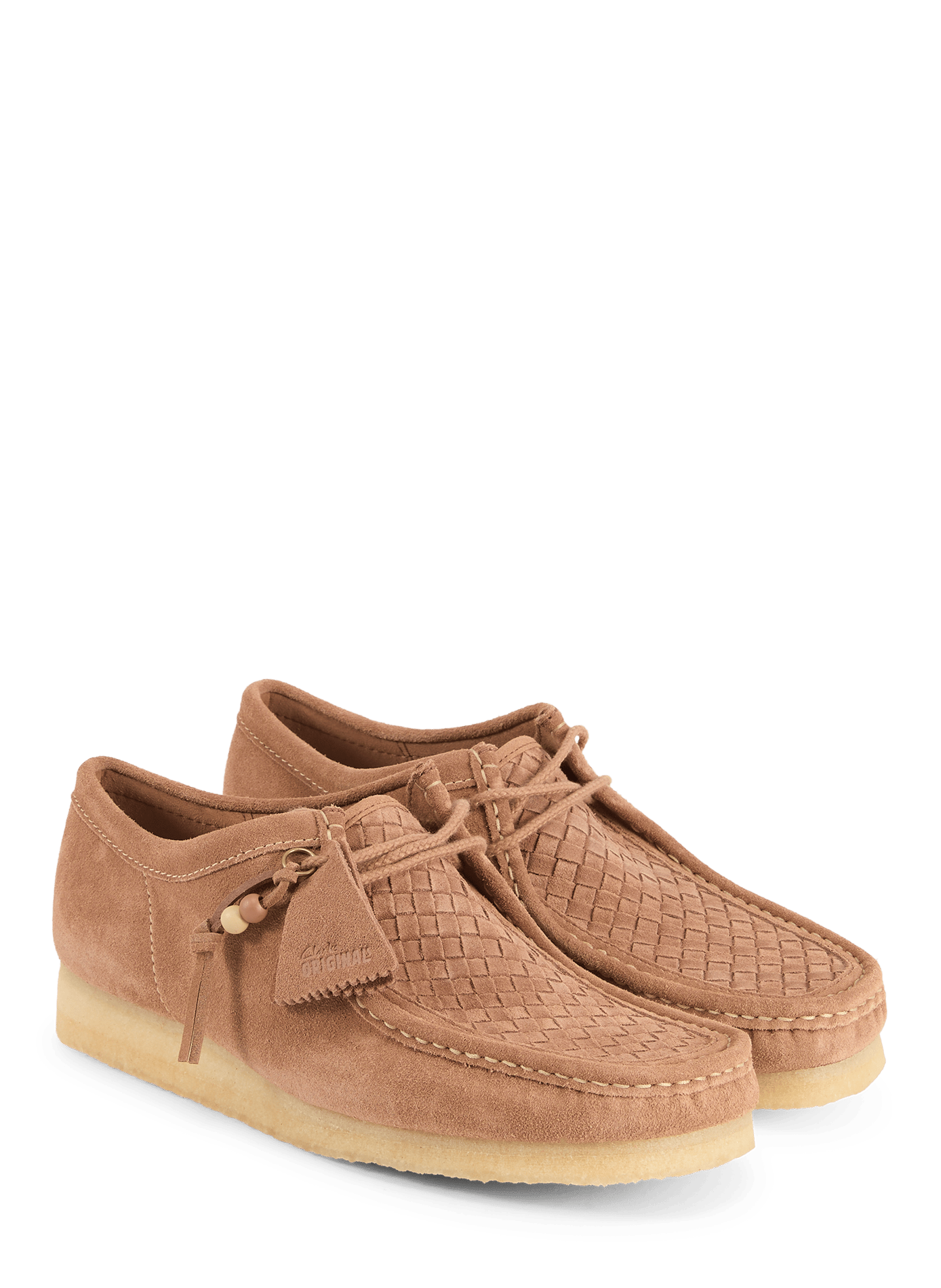 Derbies Wallabee en cuir suédé CLARKS Marron