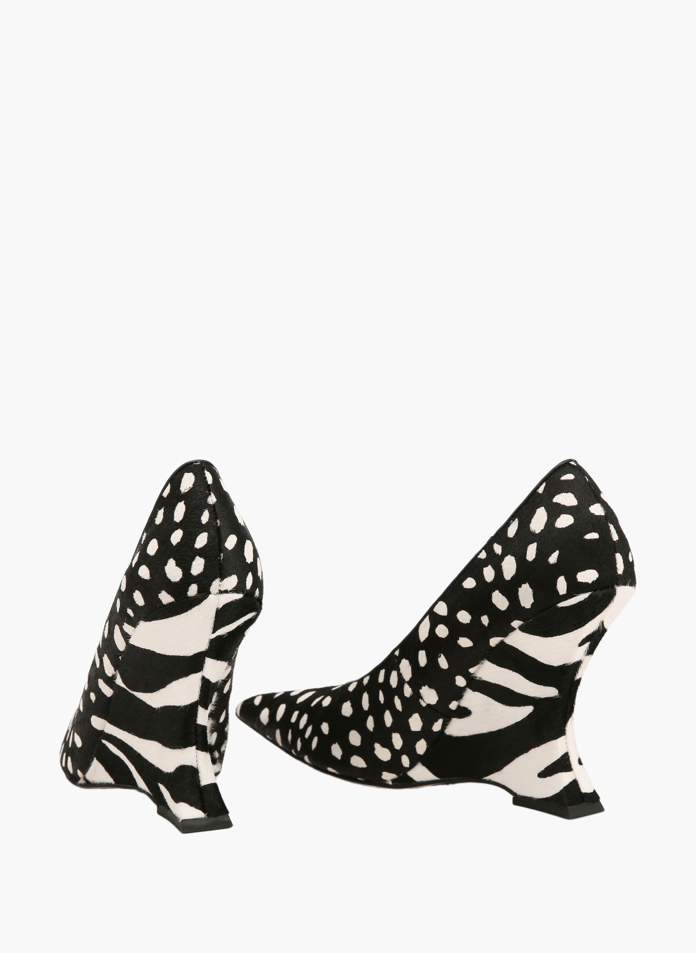 Leaving-hakschoenen van ponyhaarleer NAKED WOLFE Veelkleurig