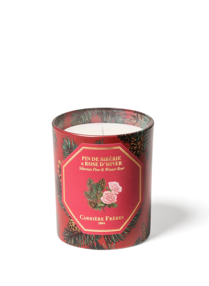 Siberian Pine & Winter Rose scented candle CARRIERE FRERES