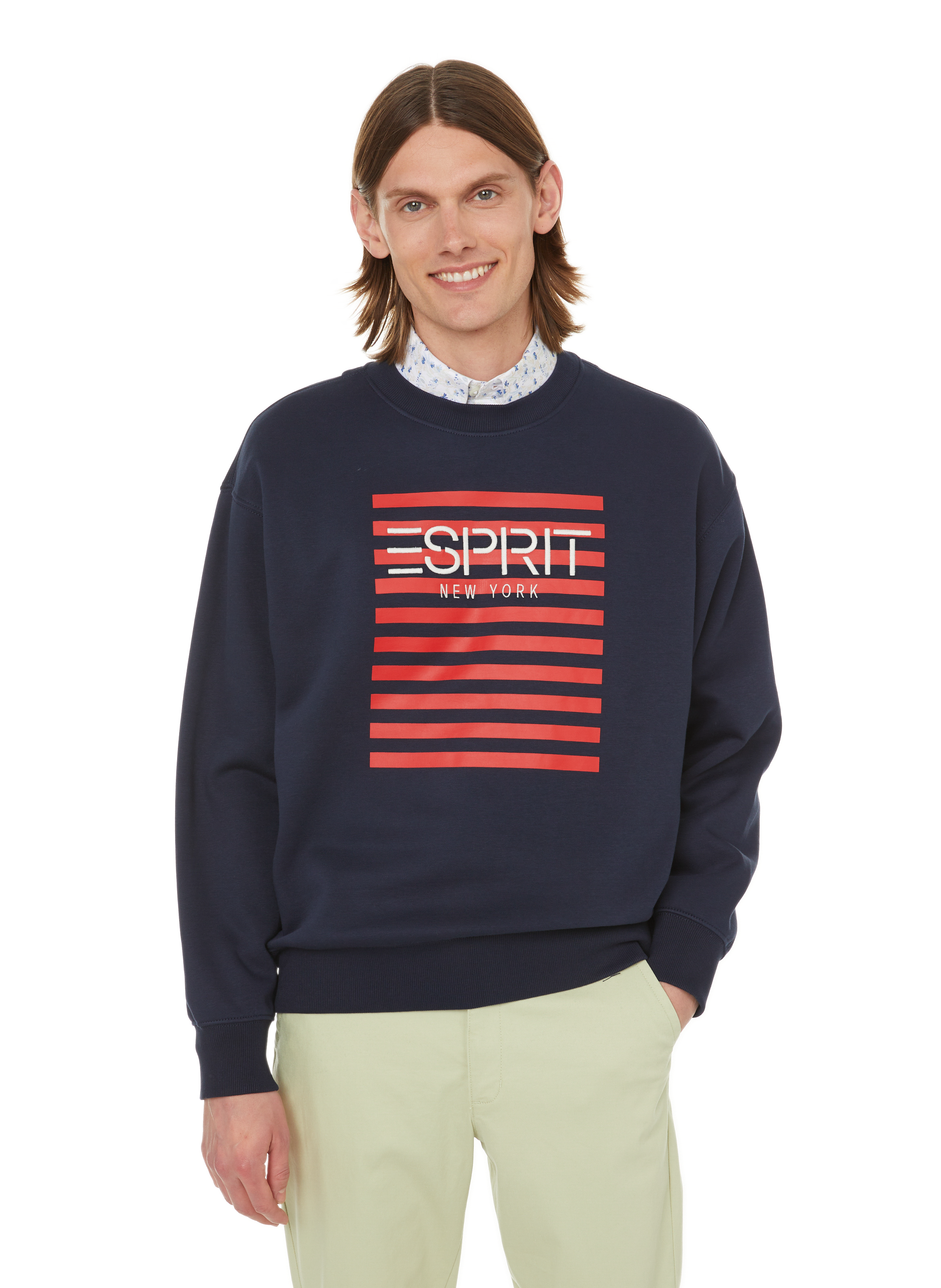 ESPRIT Sweatshirt en coton  Bleu
