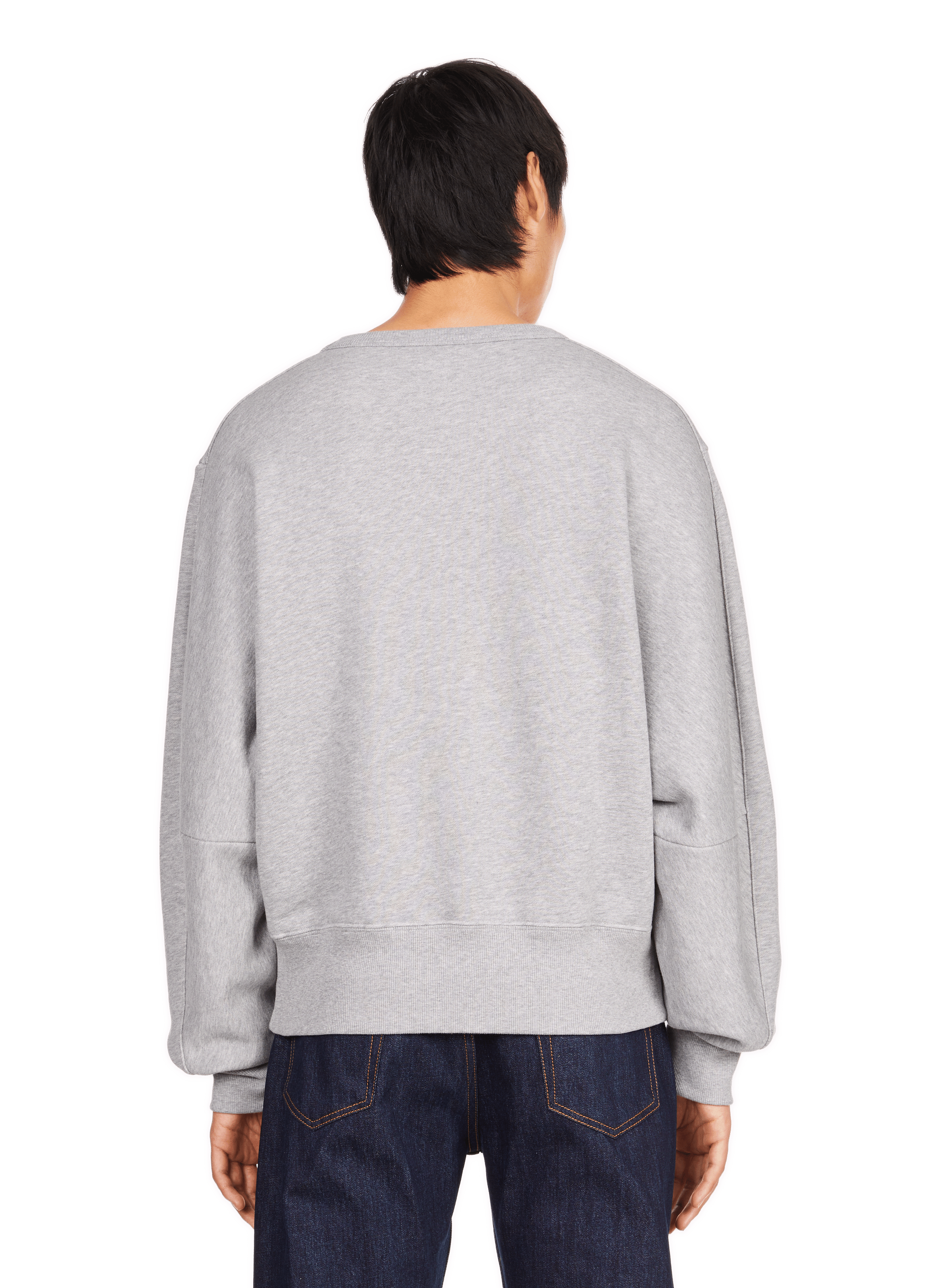 Sweatshirt ample avec logo en coton ALEXANDER MCQUEEN Gris