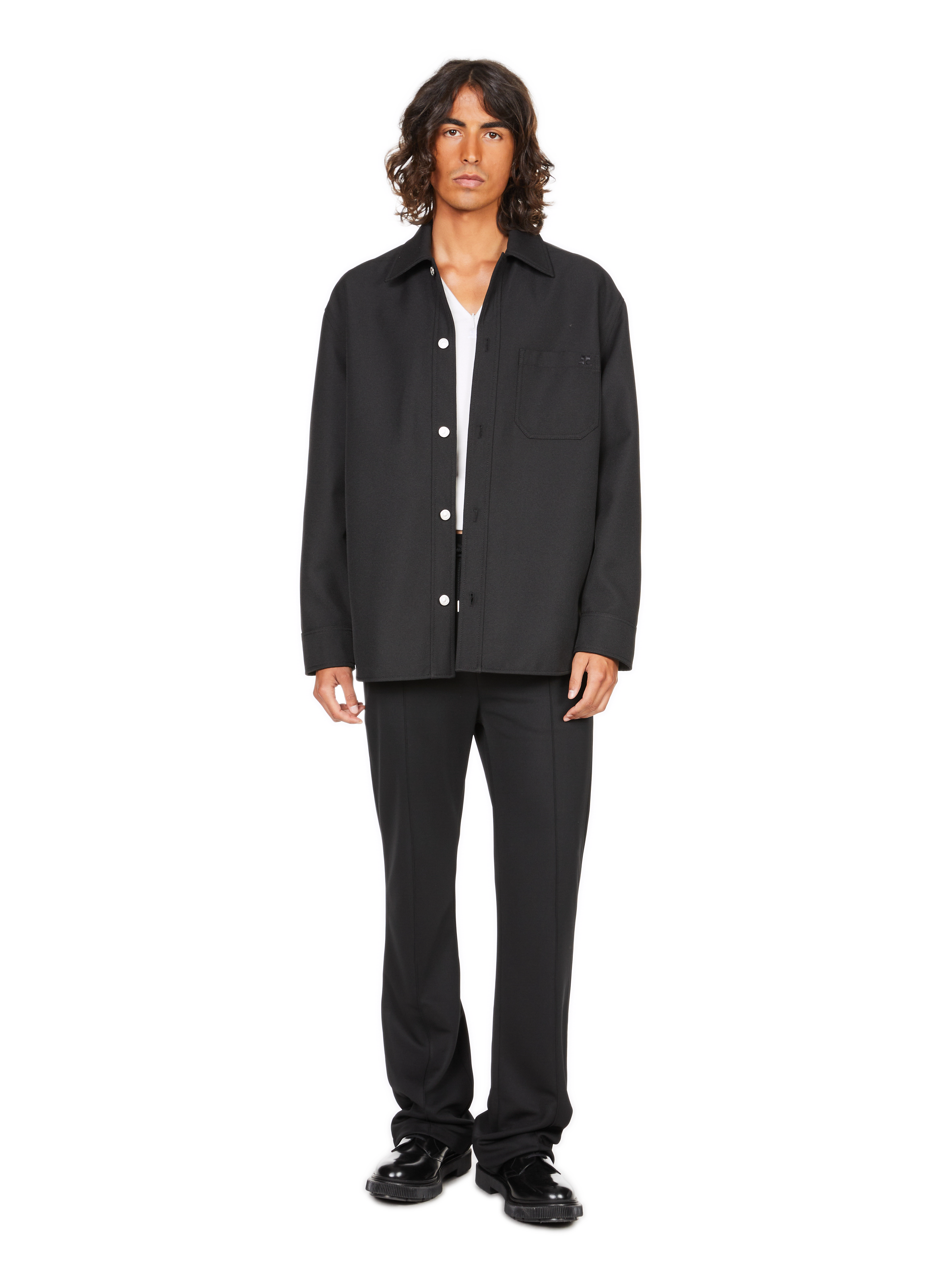Oversized retro shirt COURRÈGES Black