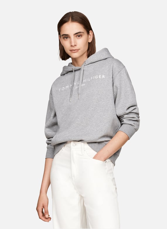 Cotton blend hoodie tommy hilfiger women printemps
