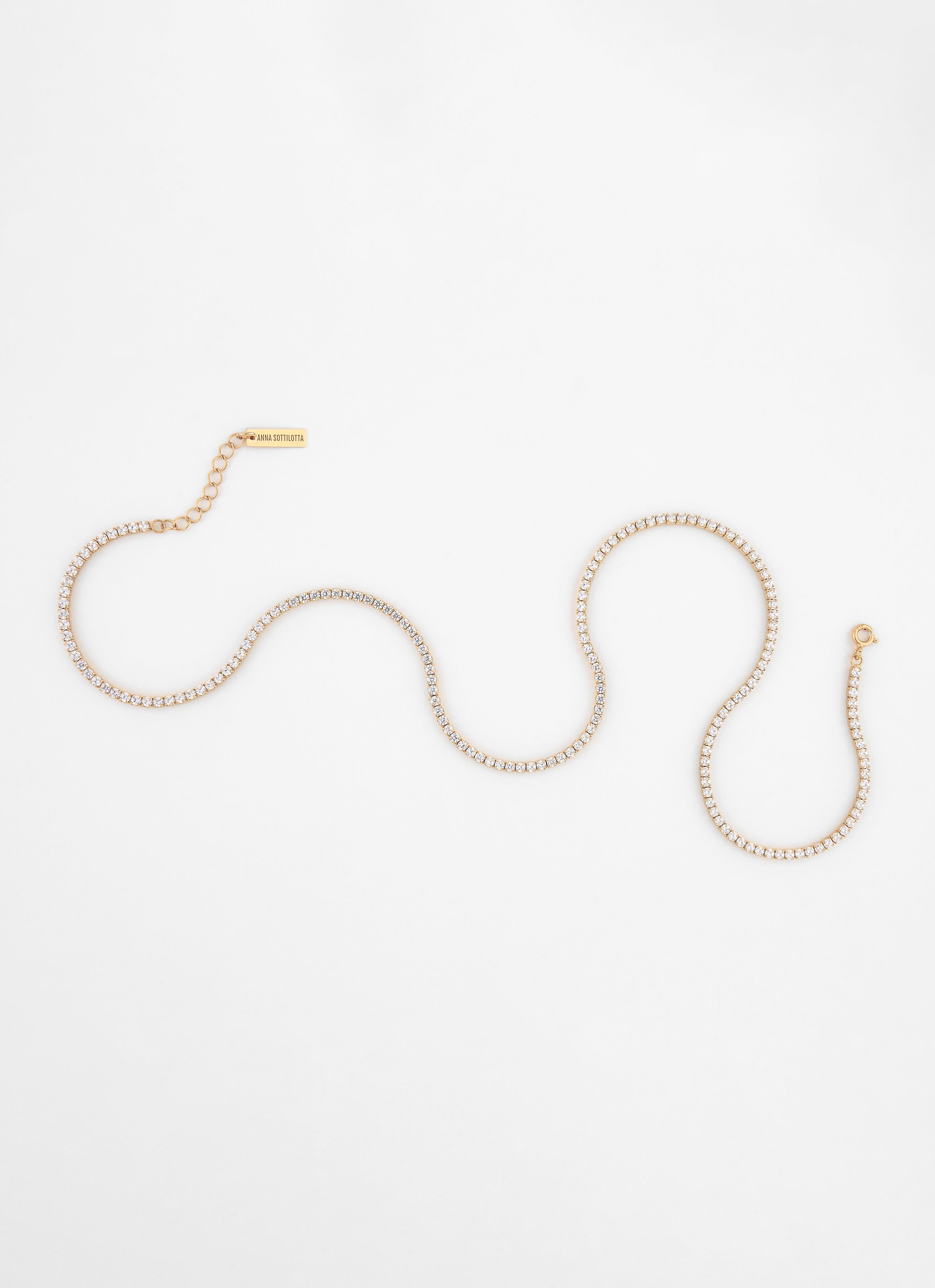 Collier river argent 925 plaqué or ANNA SOTTILOTTA Doré