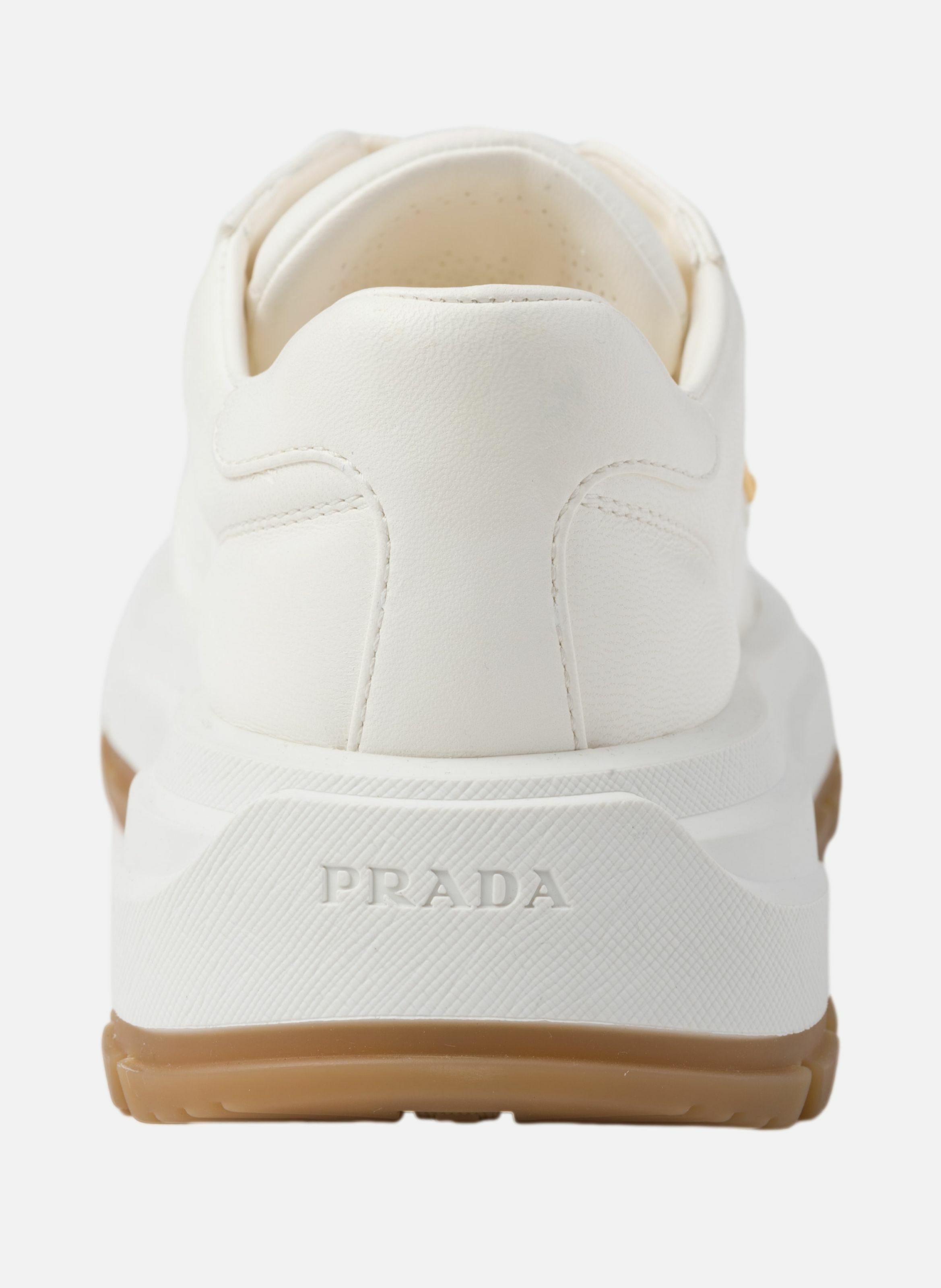 Baskets prax 01 en cuir PRADA Beige