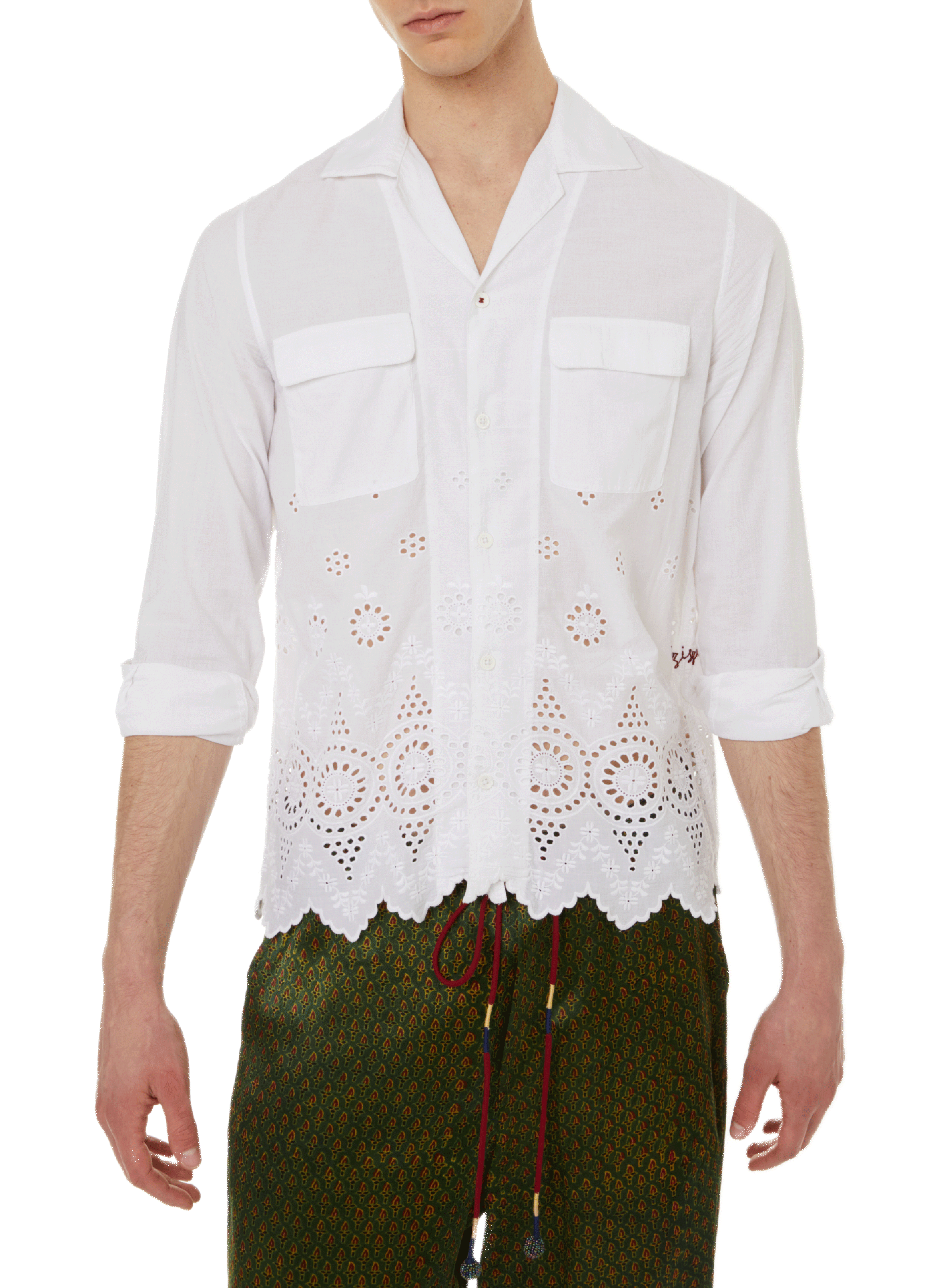 Chemise Elbey en coton BAZISZT Wit