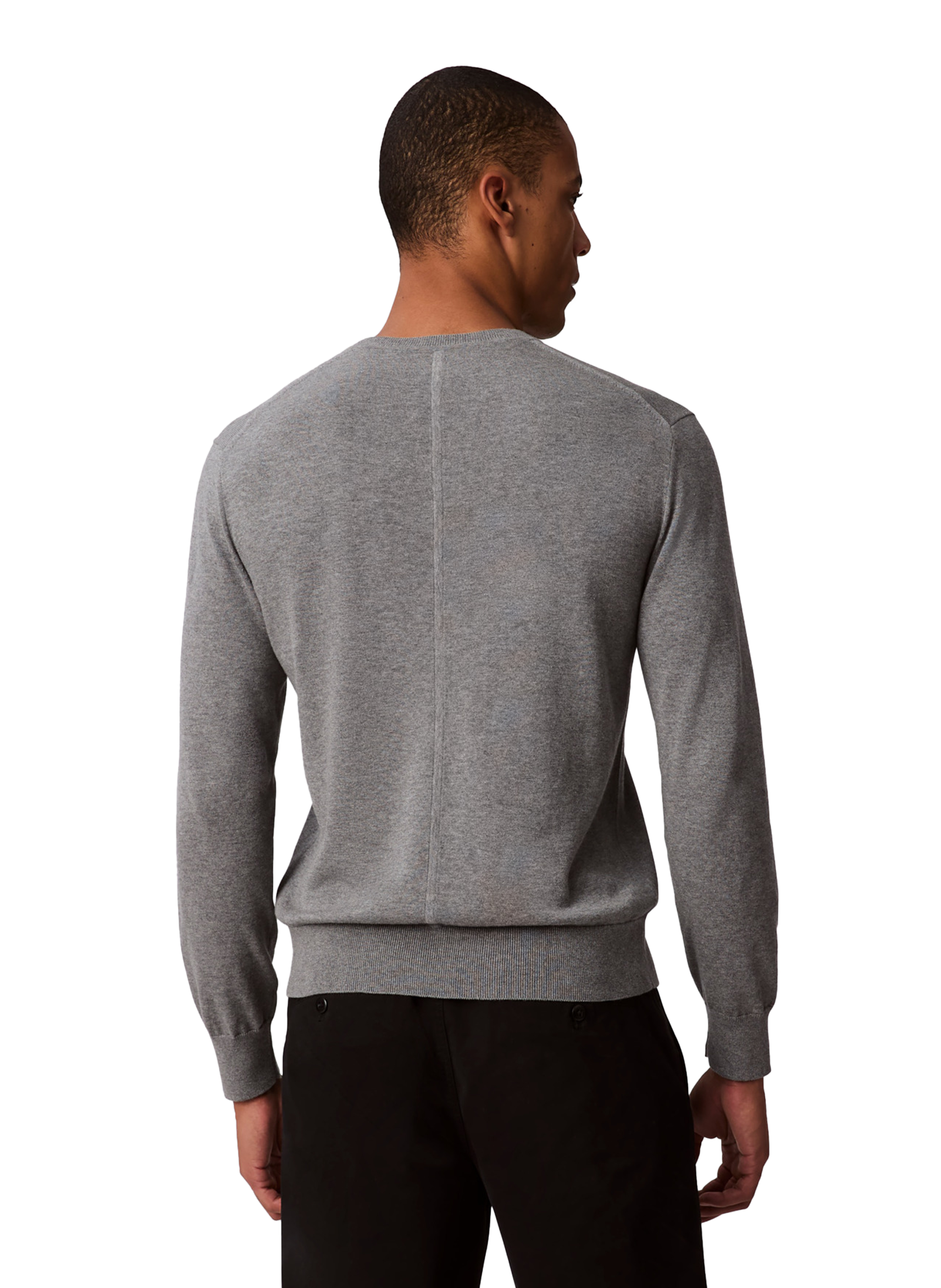 Fluffy cotton sweater CALVIN KLEIN Grey