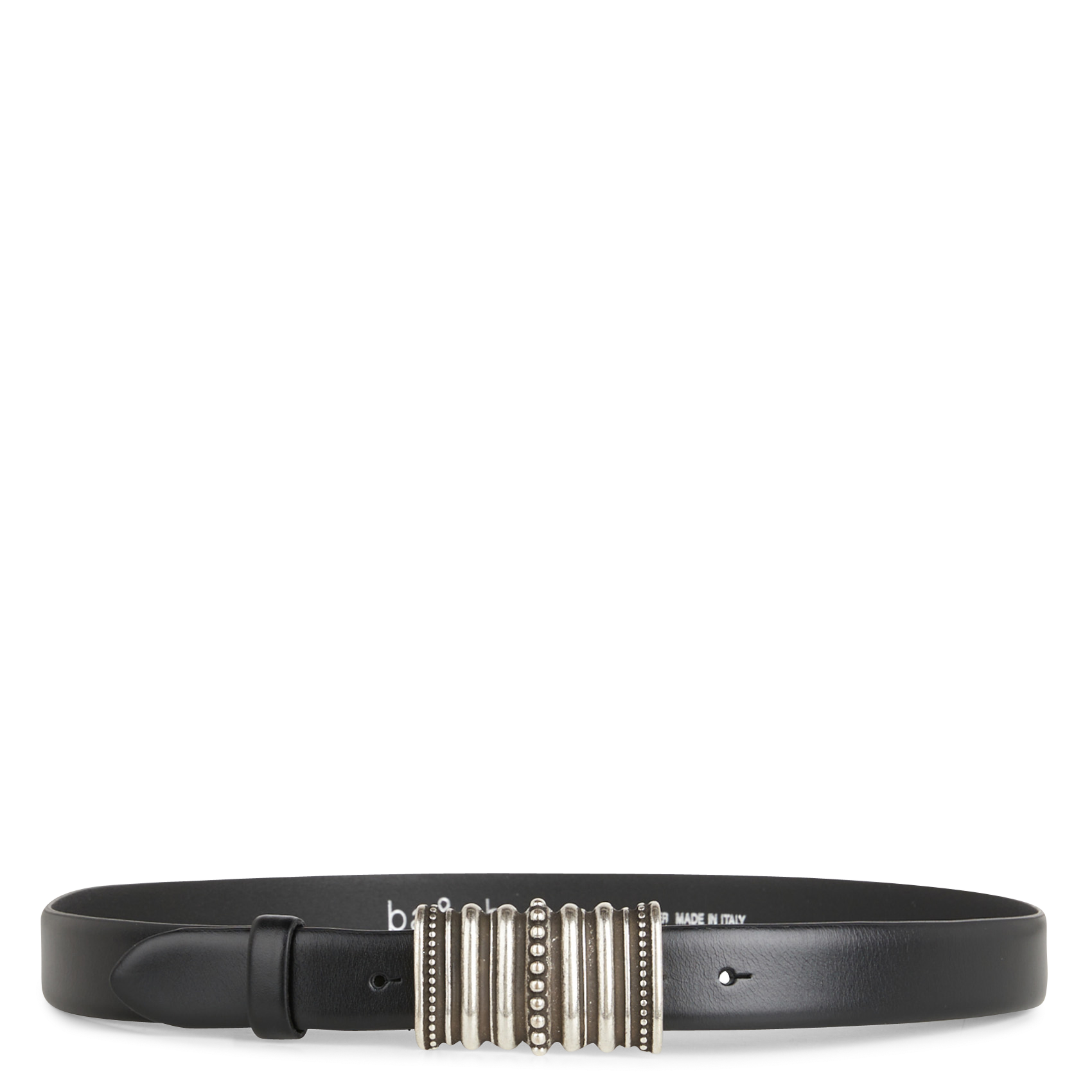 BA&SH Ceinture en cuir bene Noir