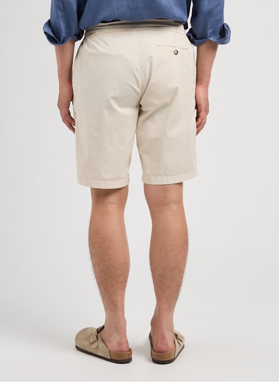 Bermuda droit en coton mélangé | Blanc by FACONNABLE Bermuda droit en coton mélangé Blanc