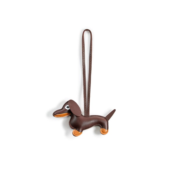 Porte-clé chien en cuir à attacher Porte-clé chien en cuir à attacher