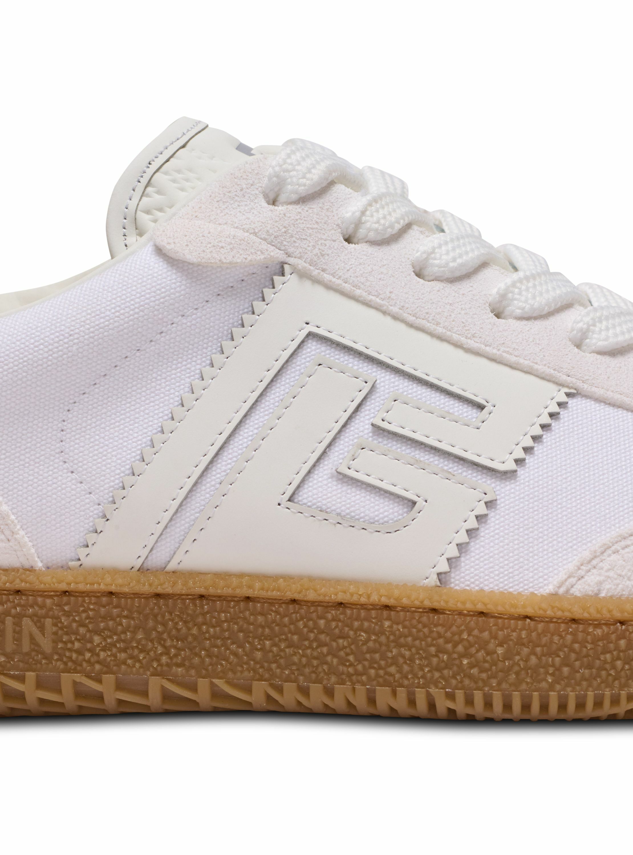 Baskets balmain swan en cuir et toile BALMAIN Blanc