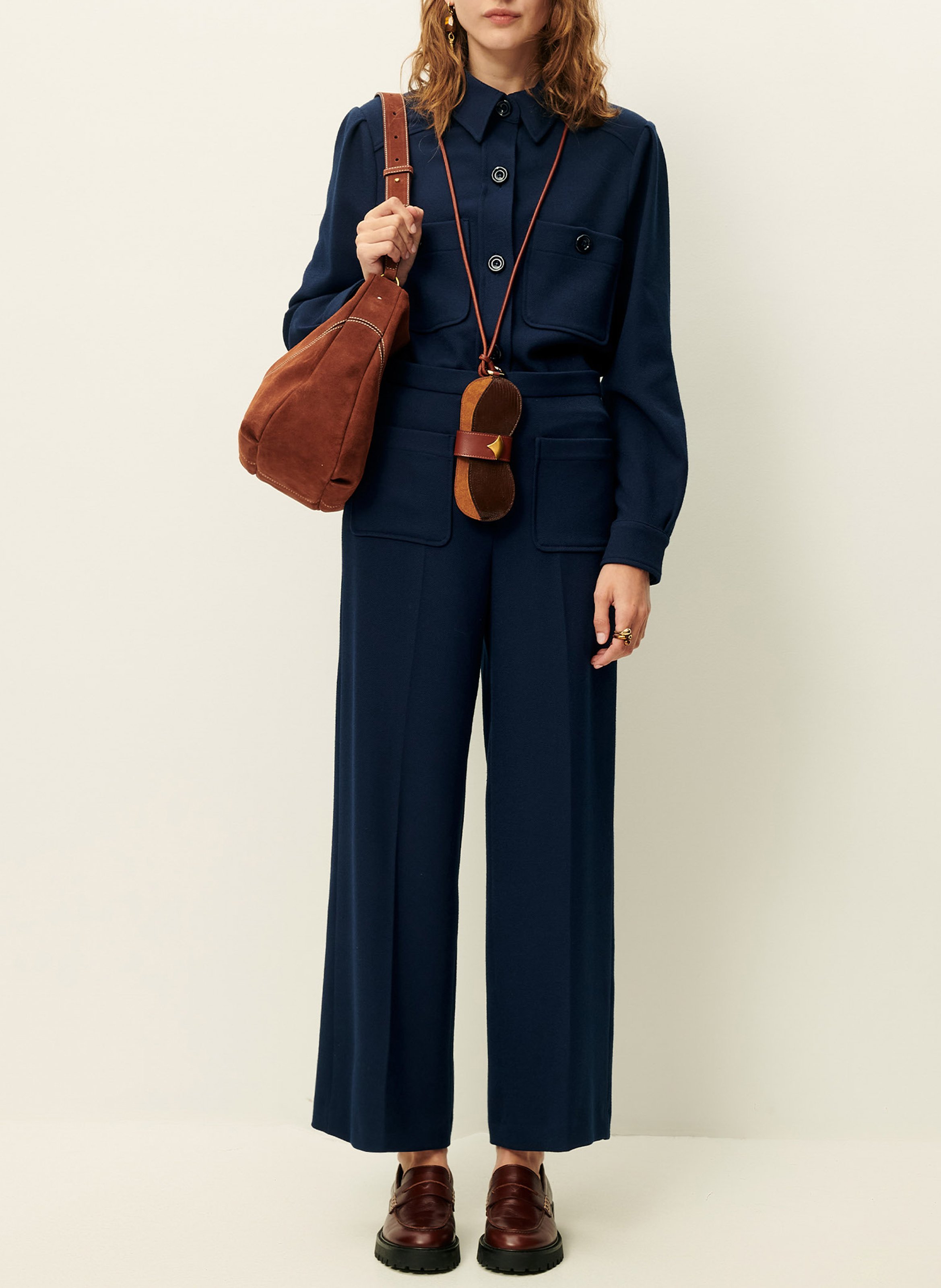 Chemise col classique droite theodore SESSUN Bleu