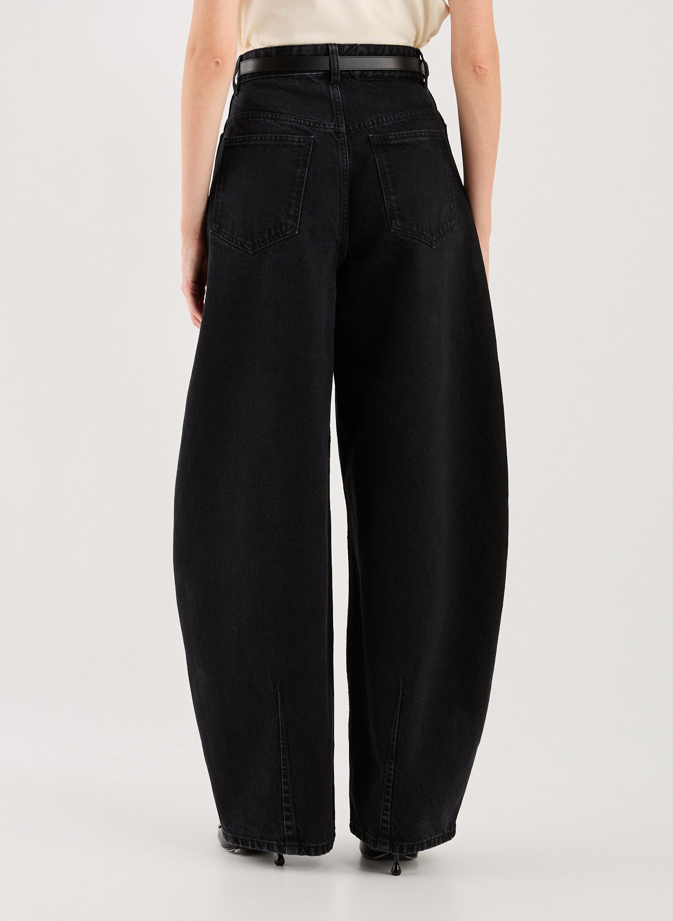 Jean de-Nîmes Ovalo en coton JACQUEMUS Noir