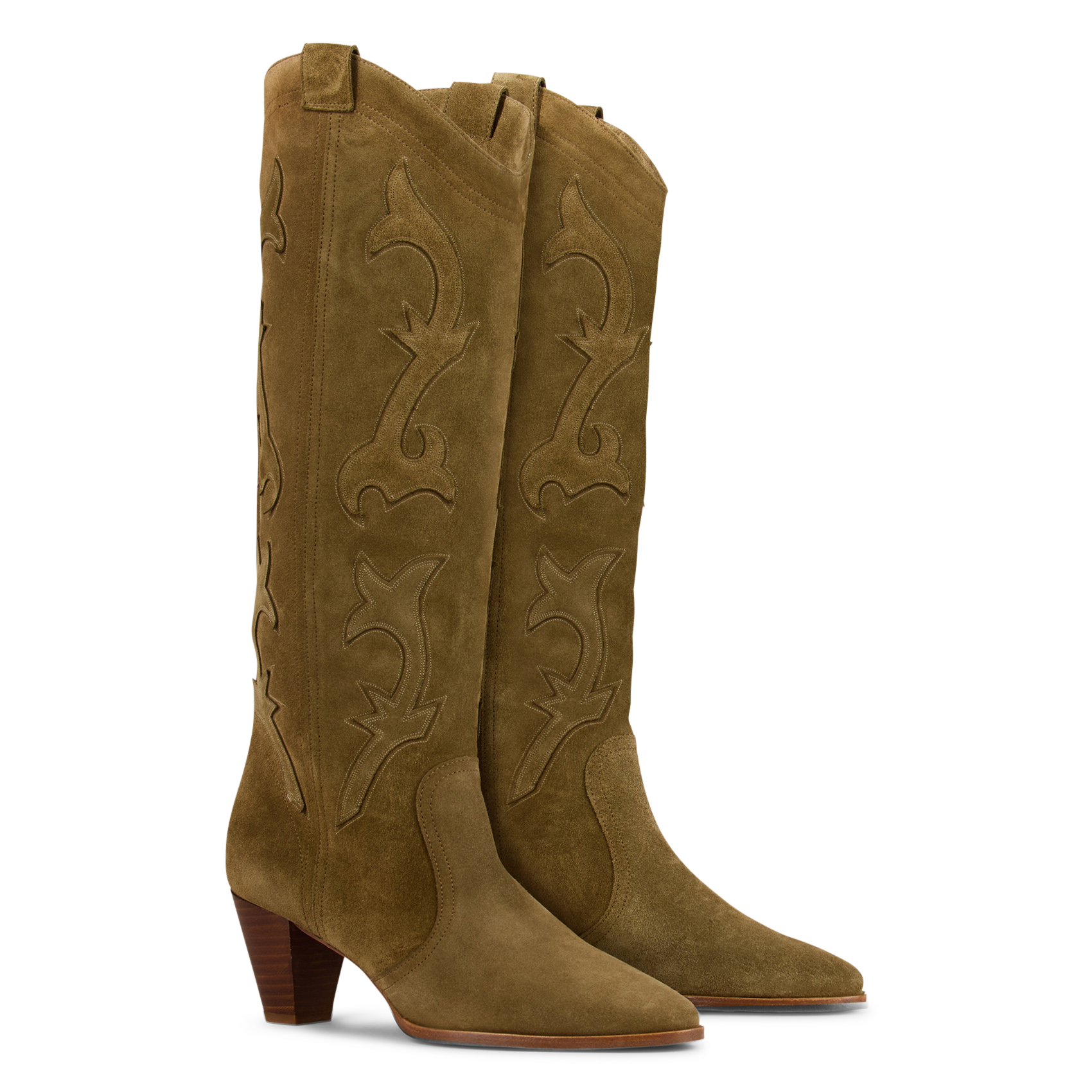 Bottes en cuir casey BA&SH Kaki