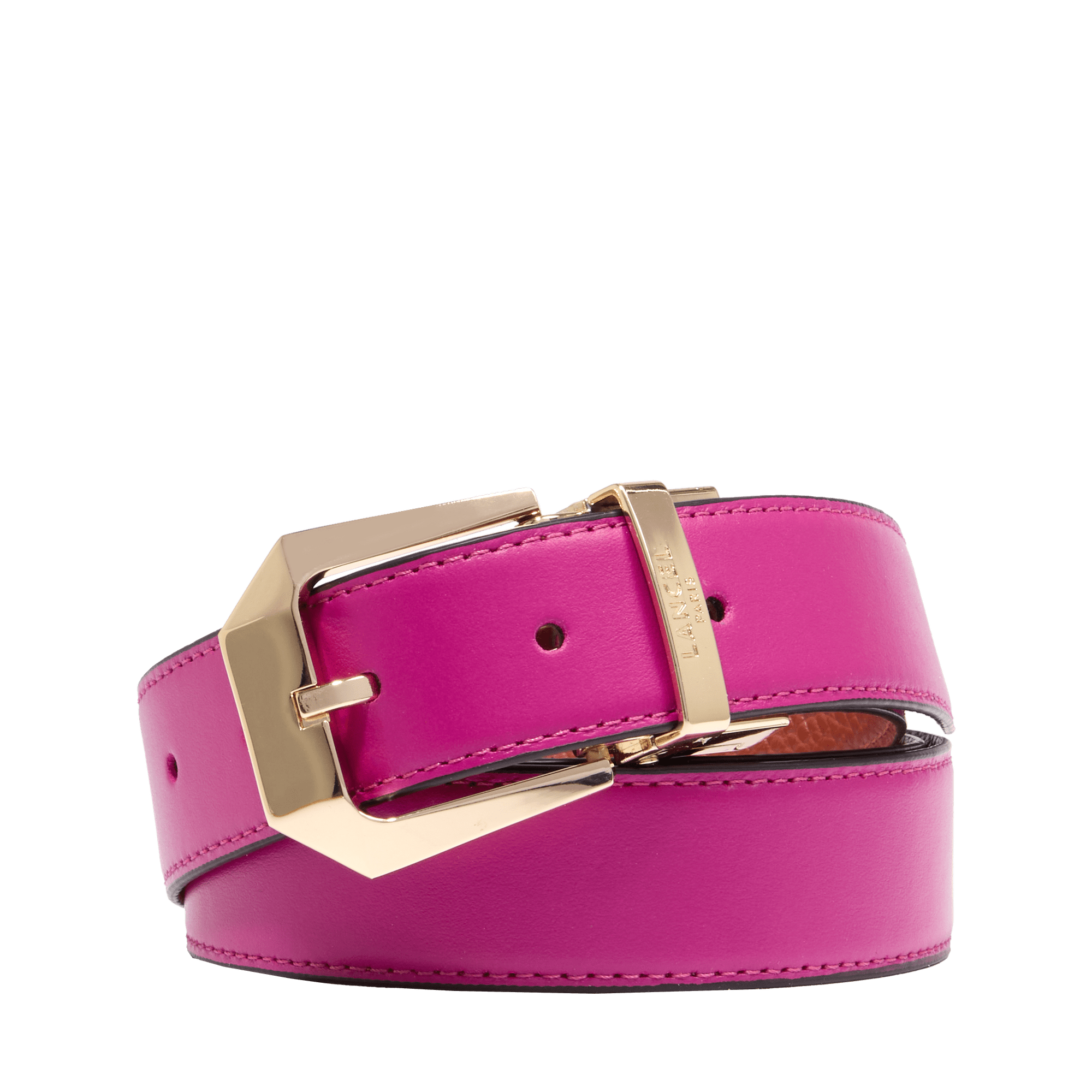 Ceinture 30mm ardillon opéra de lancel en cuir LANCEL Rouge