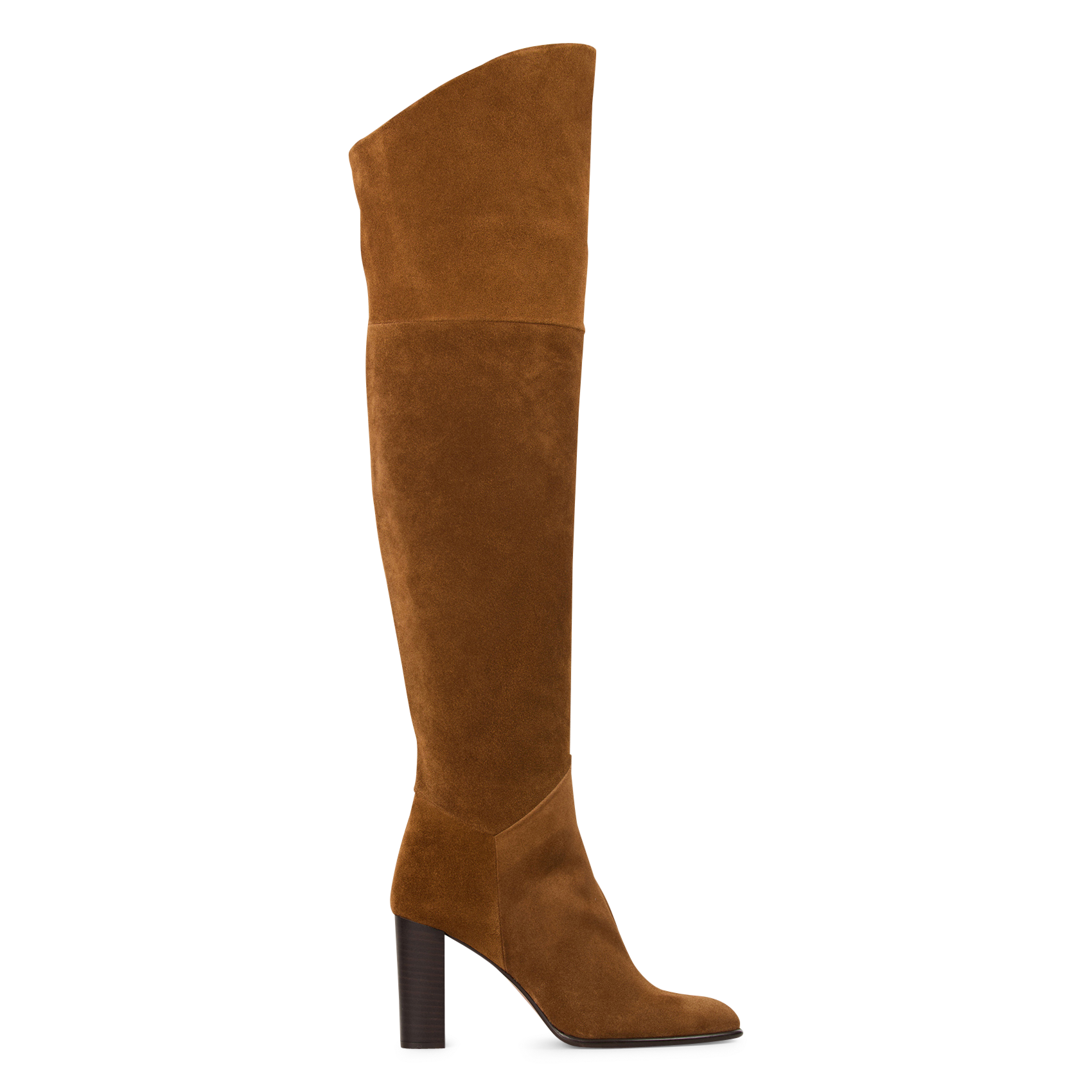 Bottes en cuirvelours high ciry BA&SH Marron