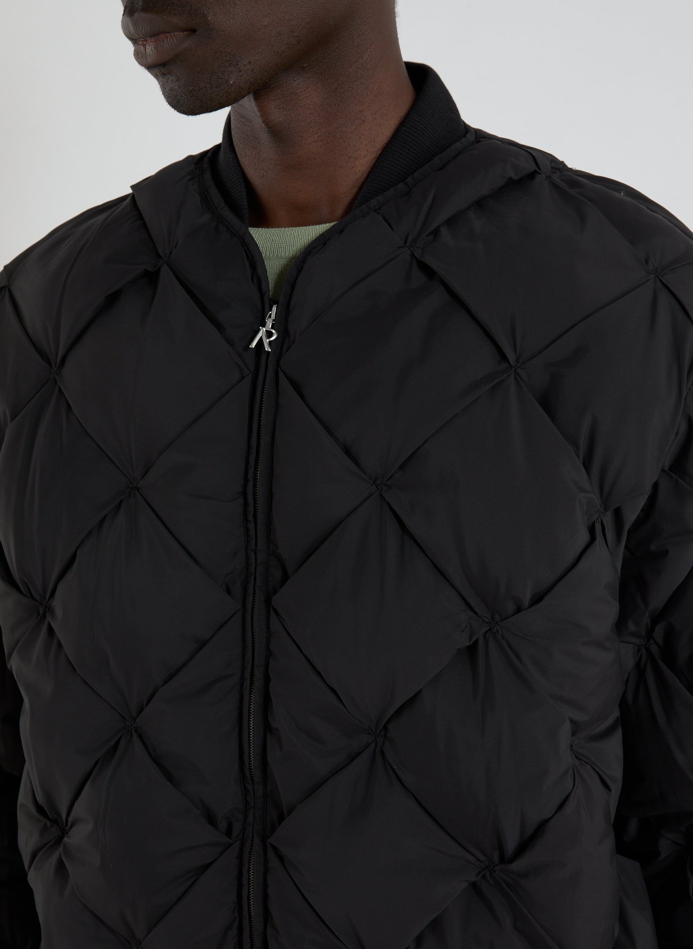 Quilted jacket with ribbed collar REPRESENT Black