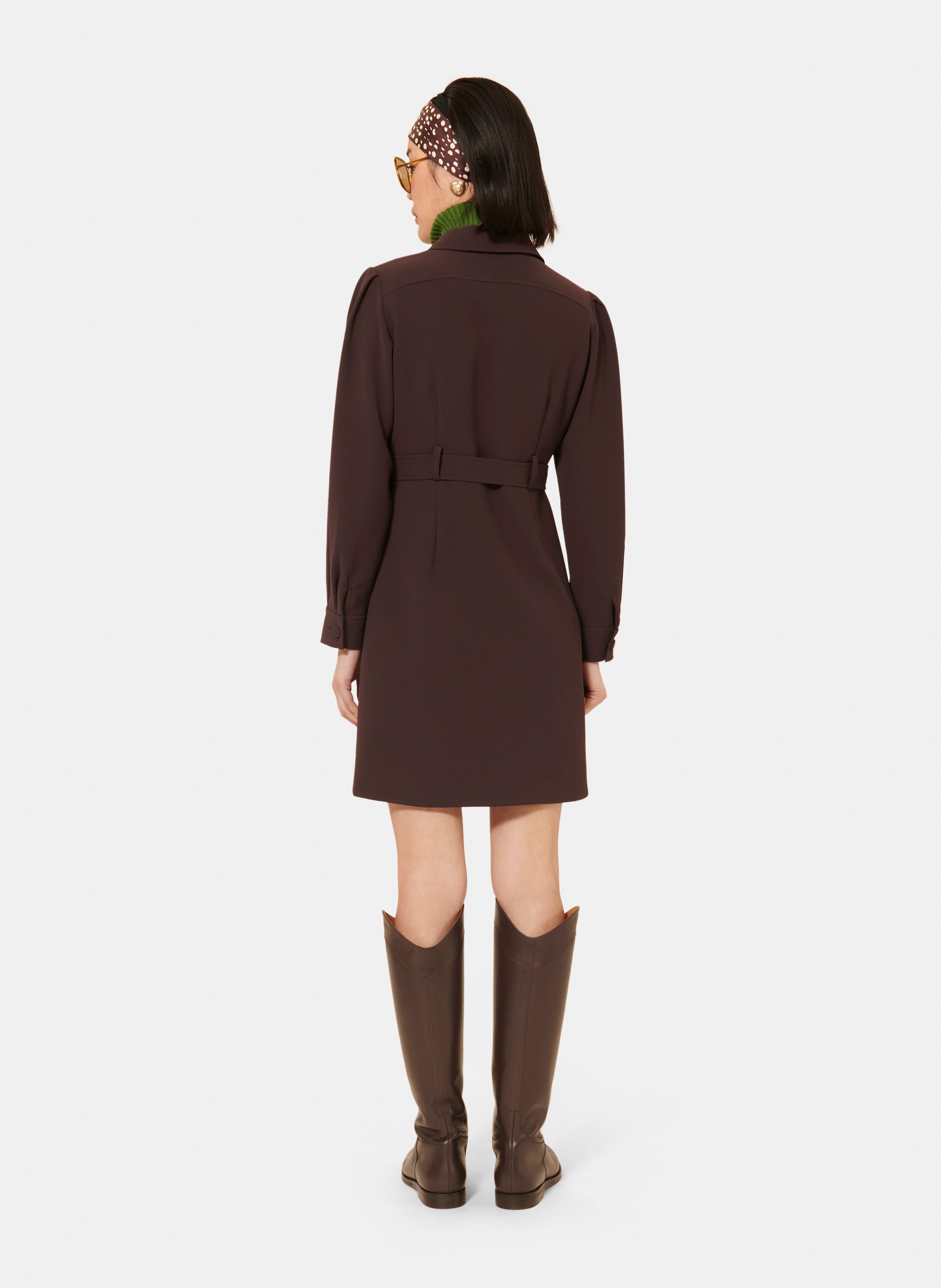 Robe roya TARA JARMON Marron