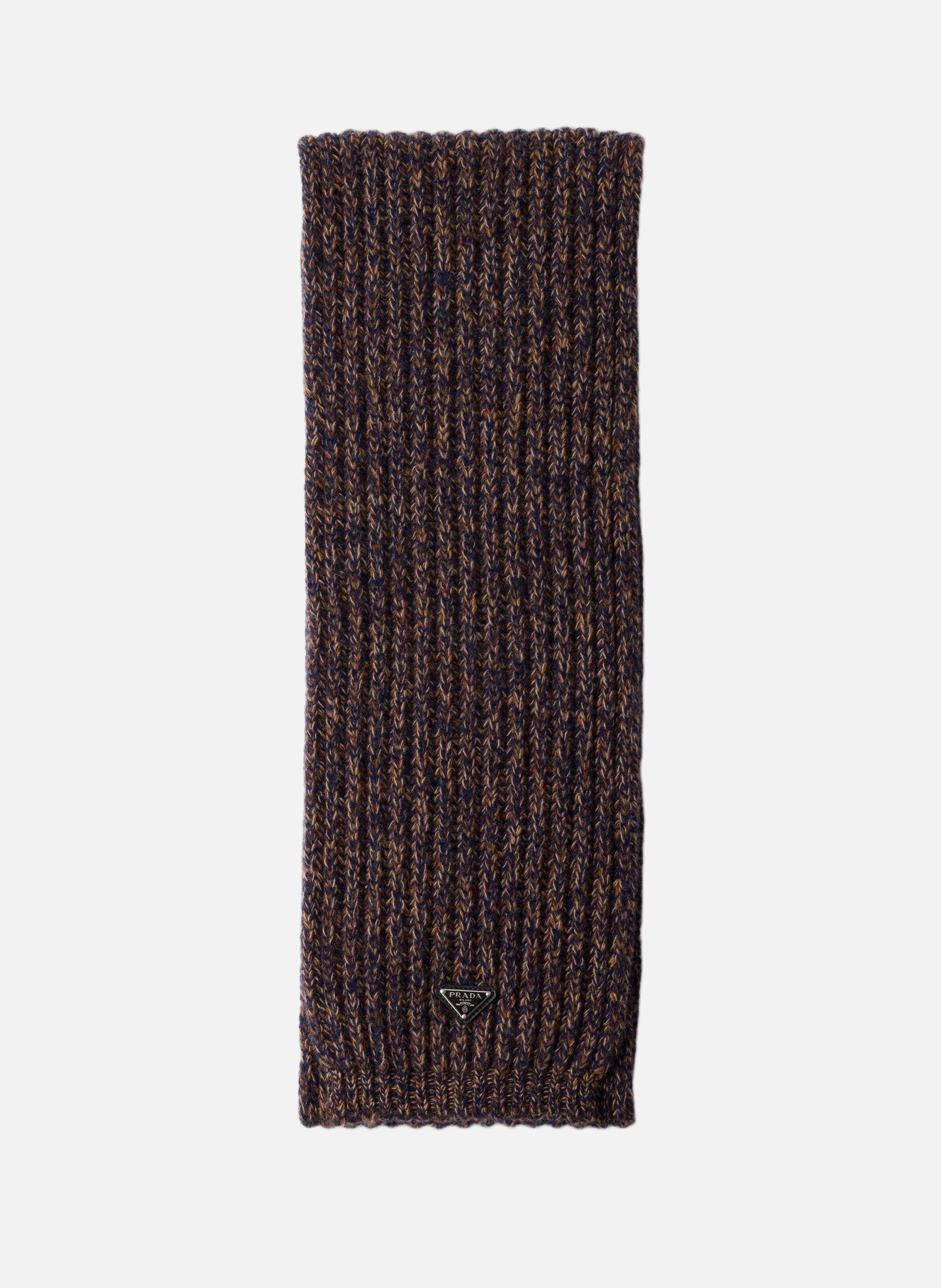 Écharpe en laine et cachemire PRADA Bleu