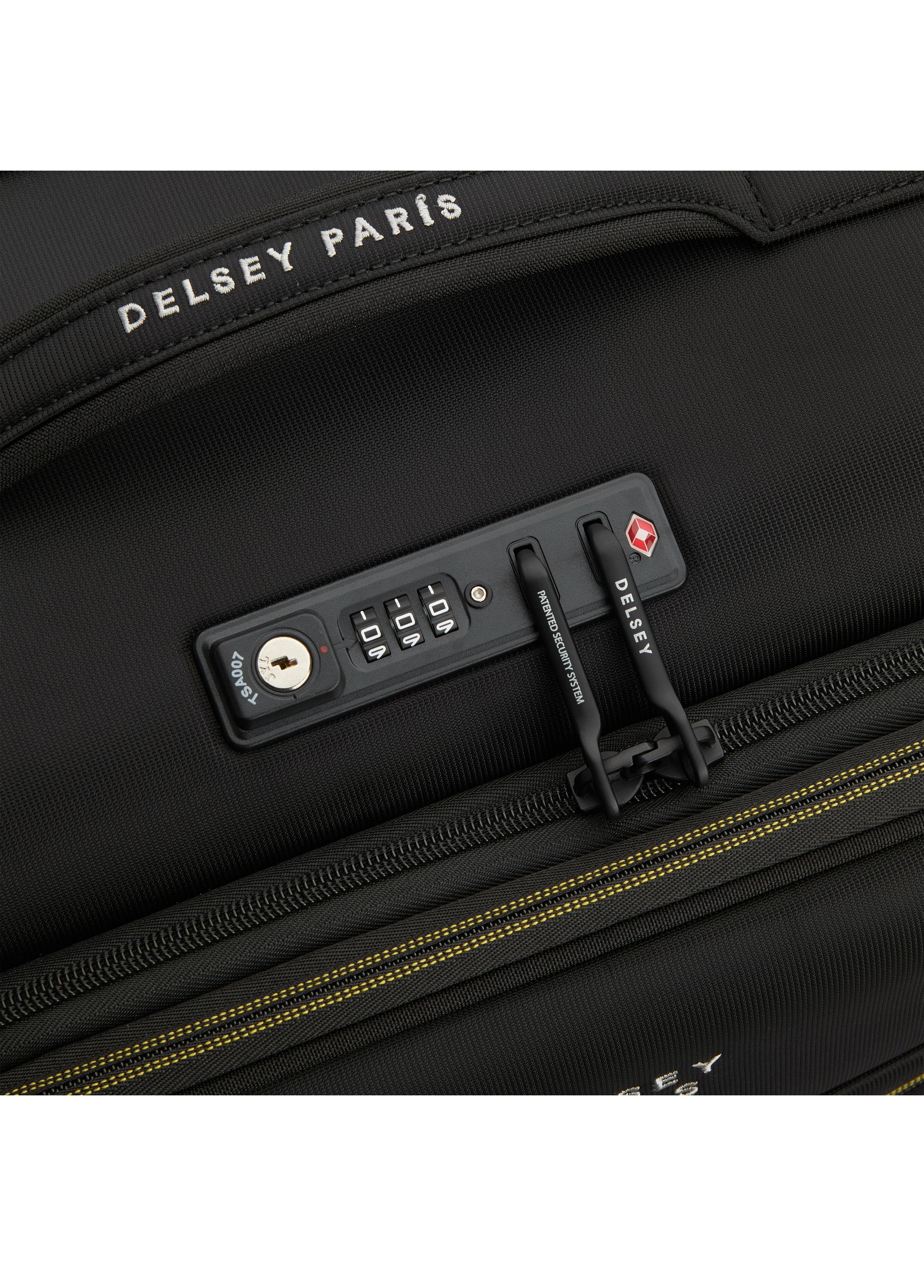 Valise cabine souple taille s - brochant 3 DELSEY PARIS Noir